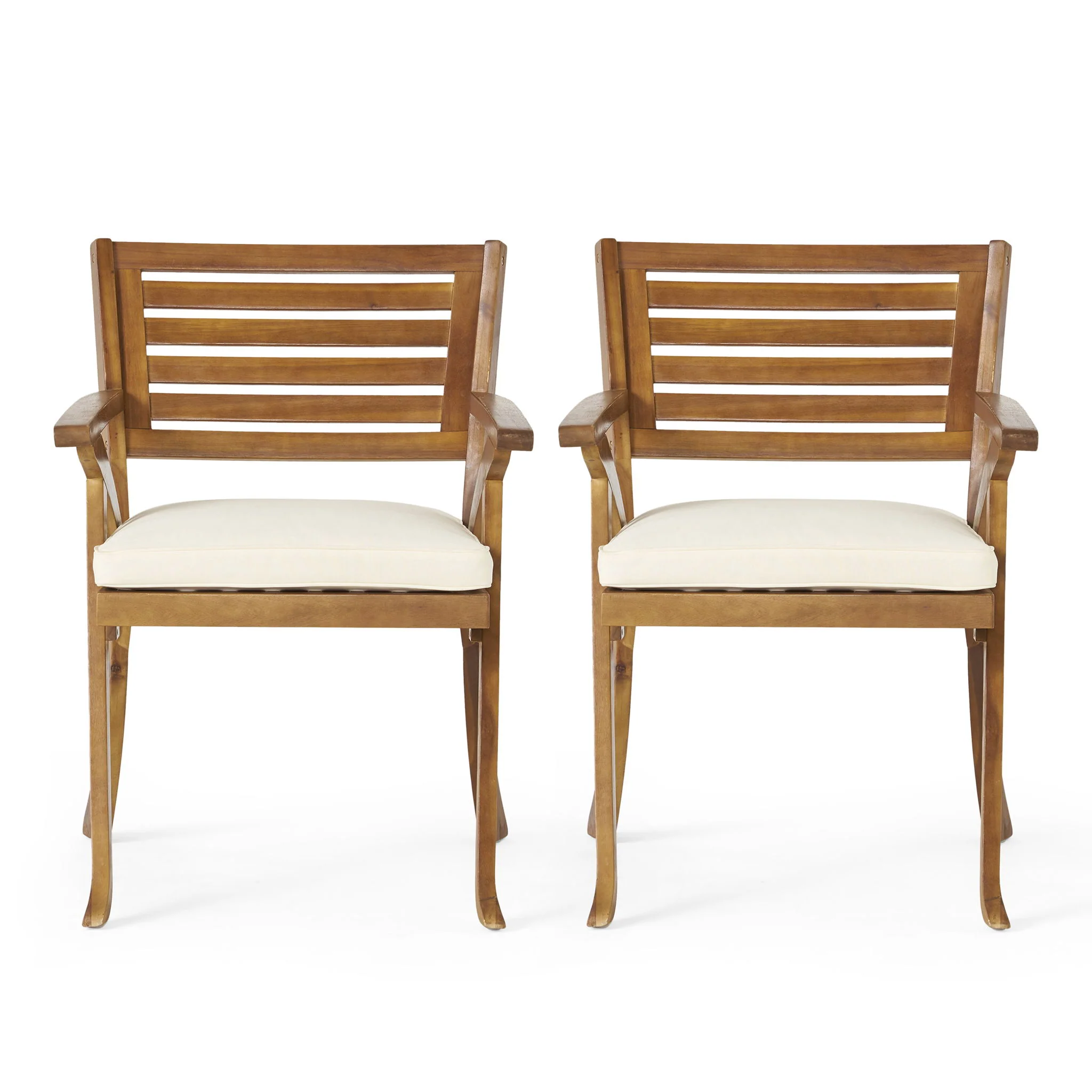 Outdoor Dining Set With Coffee Table And 2 Chairs - Teak - Image 2