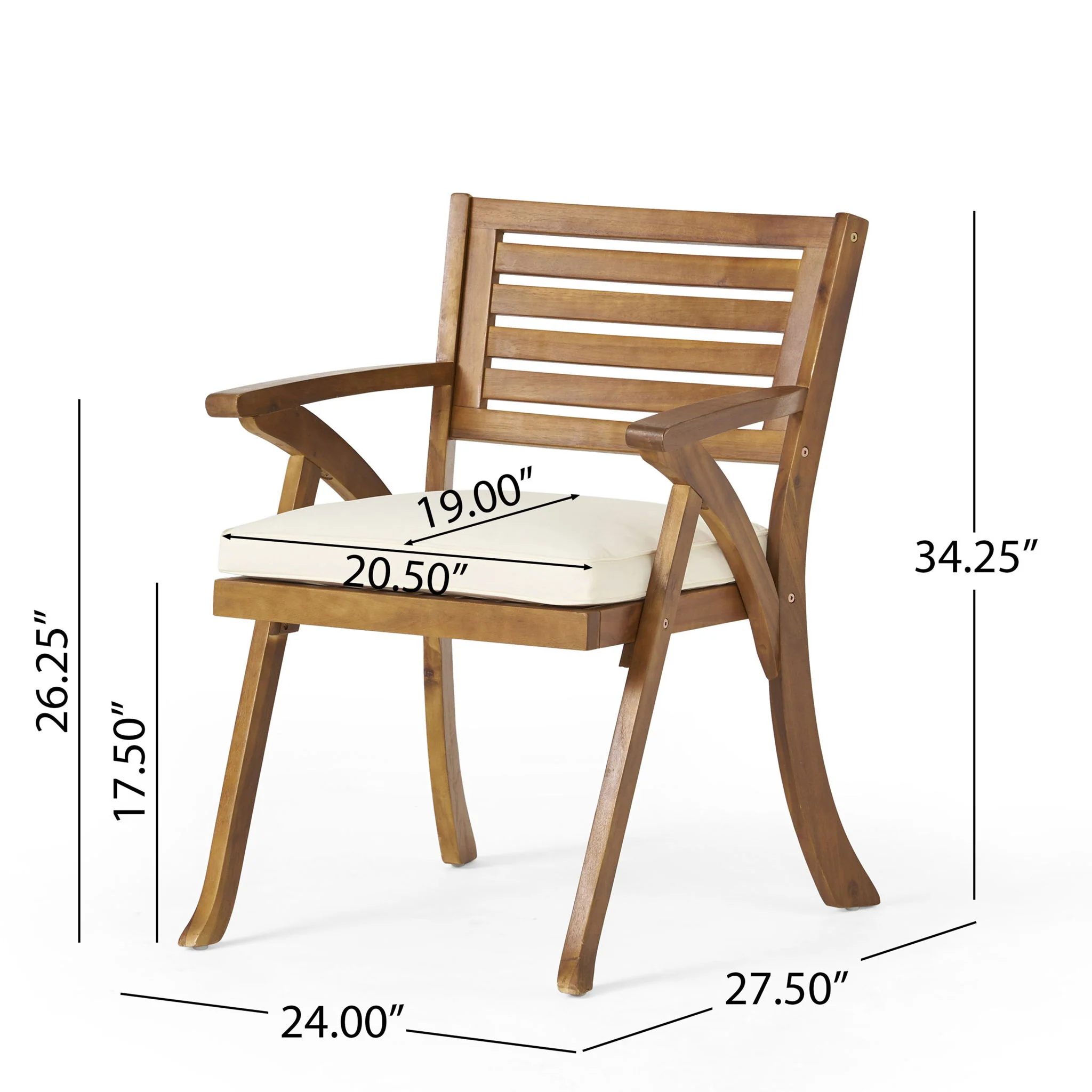 Outdoor Dining Set With Coffee Table And 2 Chairs - Teak - Image 4
