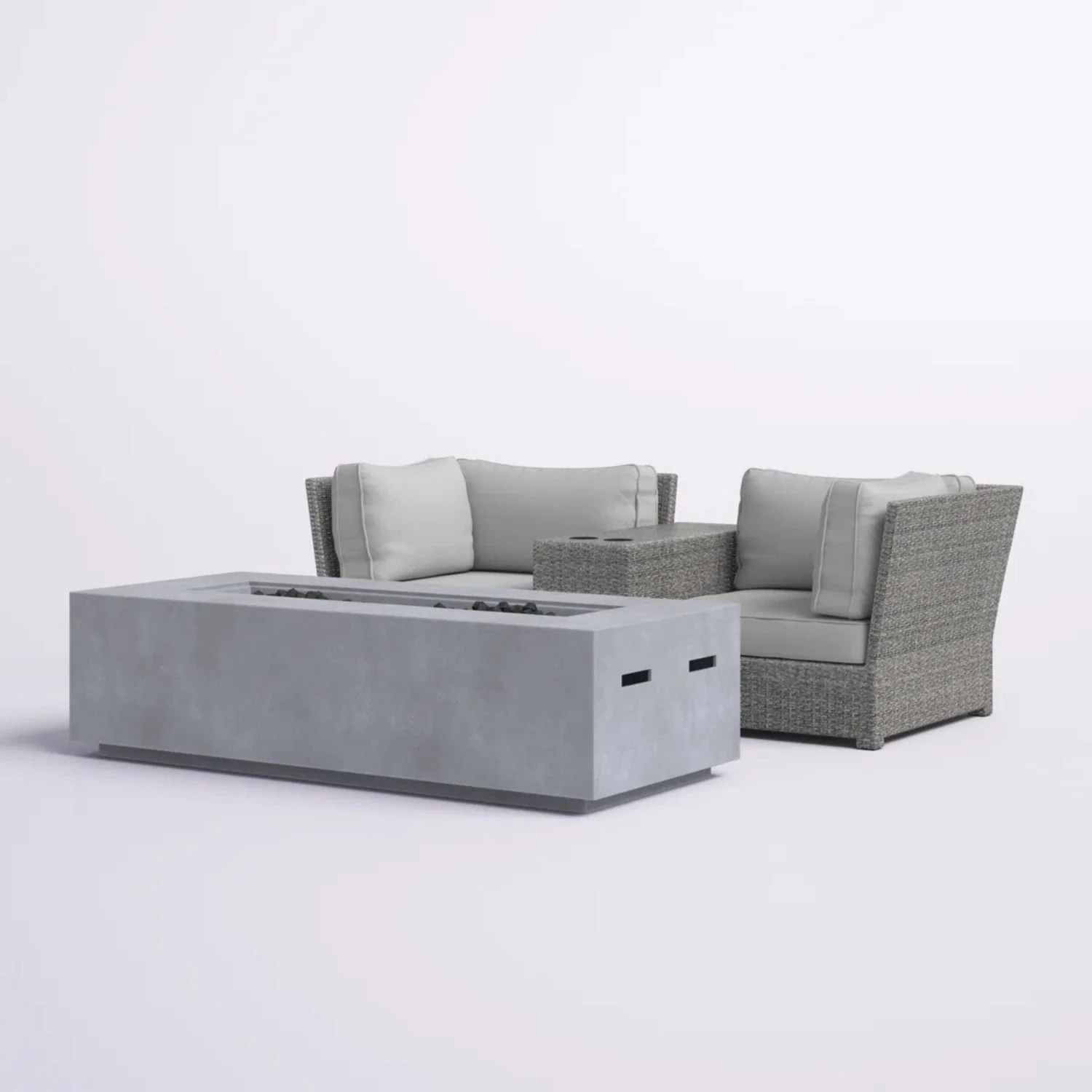 Outdoor Elegance Conversation Set With Fire Pit - Image 6
