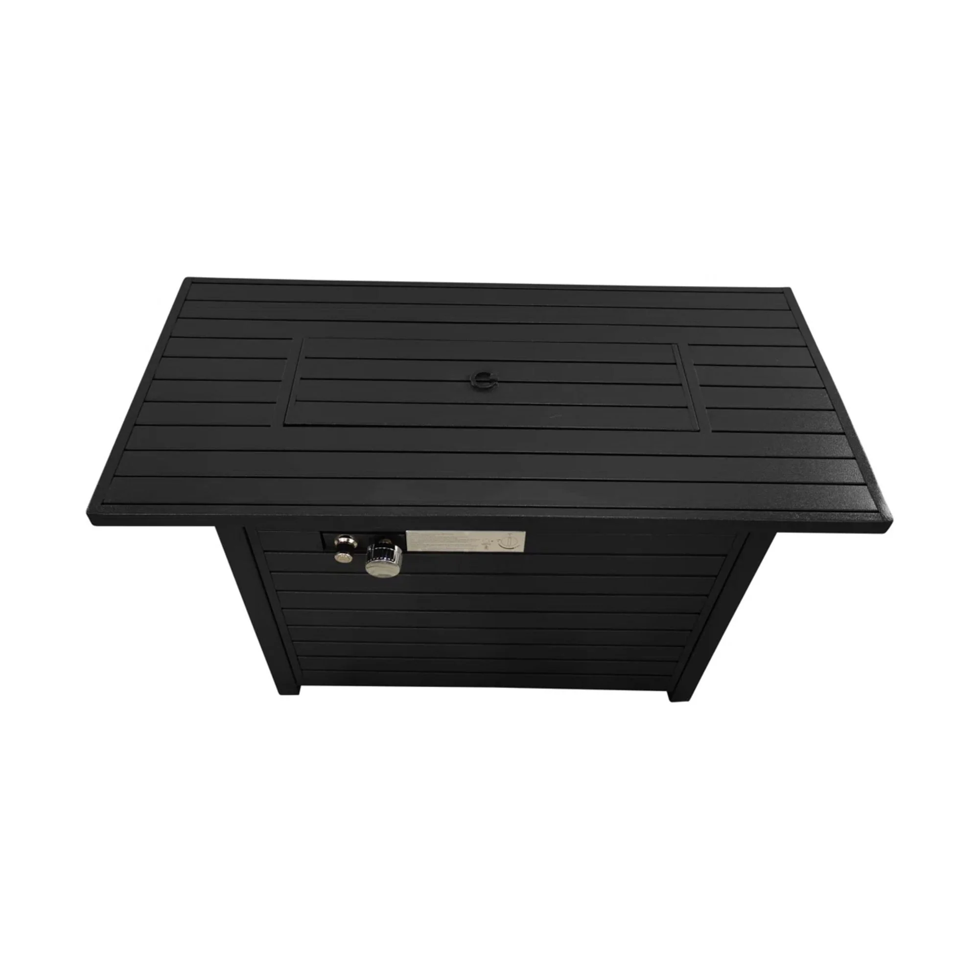 Outdoor Fire Pit Table & Lid - Black - Image 2
