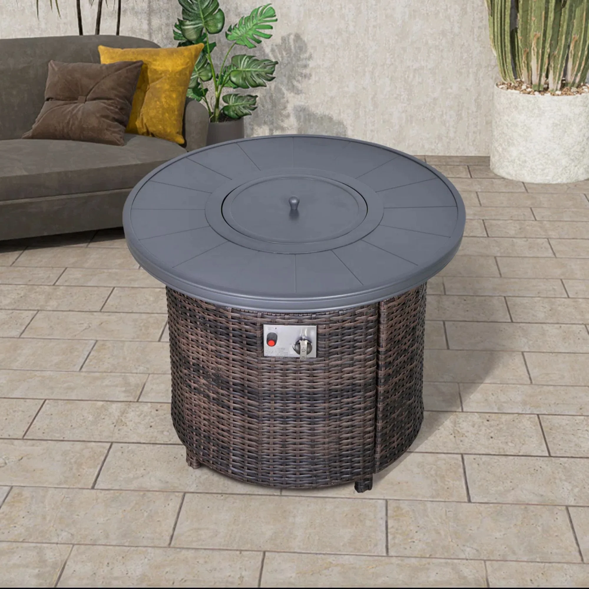 Outdoor Fire Pit Table With Lid - Image 4