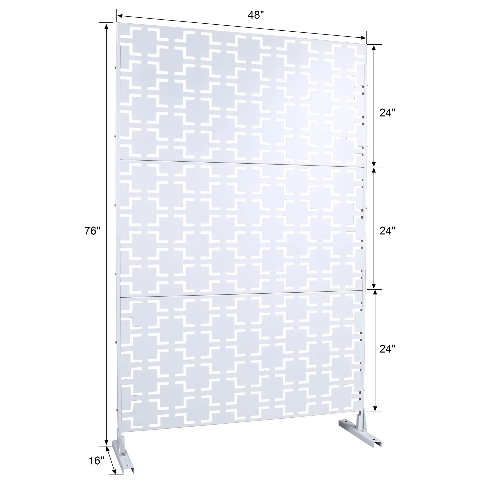Outdoor & Indoor Metal Privacy Freestanding Decorative Screen - Image 7