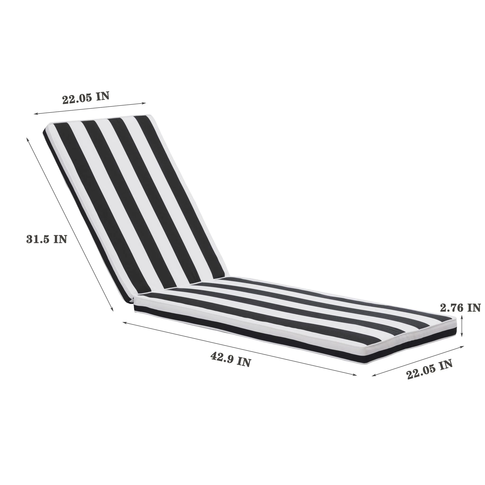 Outdoor Lounge Chair Cushion Replacement Patio Funiture Seat Cushion Chaise Lounge Cushion - Image 15