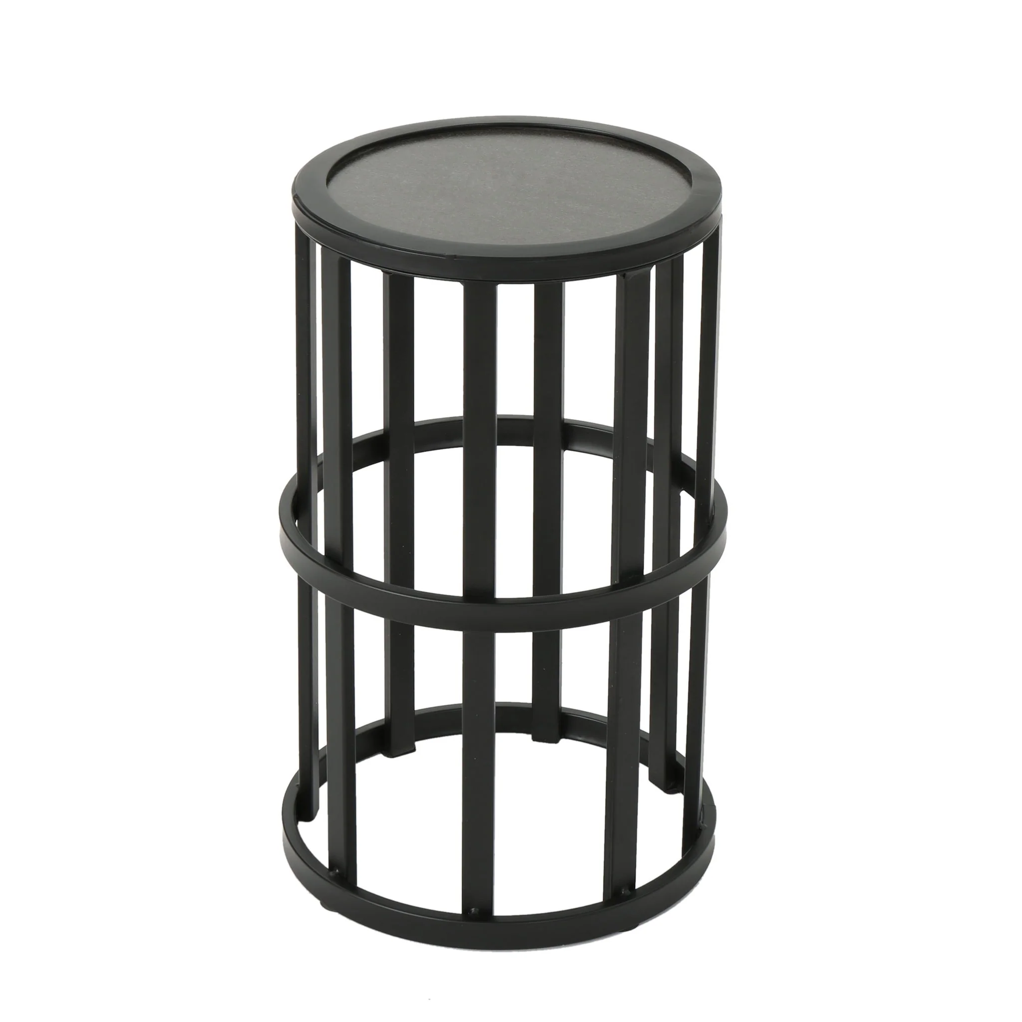Outdoor Powder Coated Side Table - Gray - Image 3