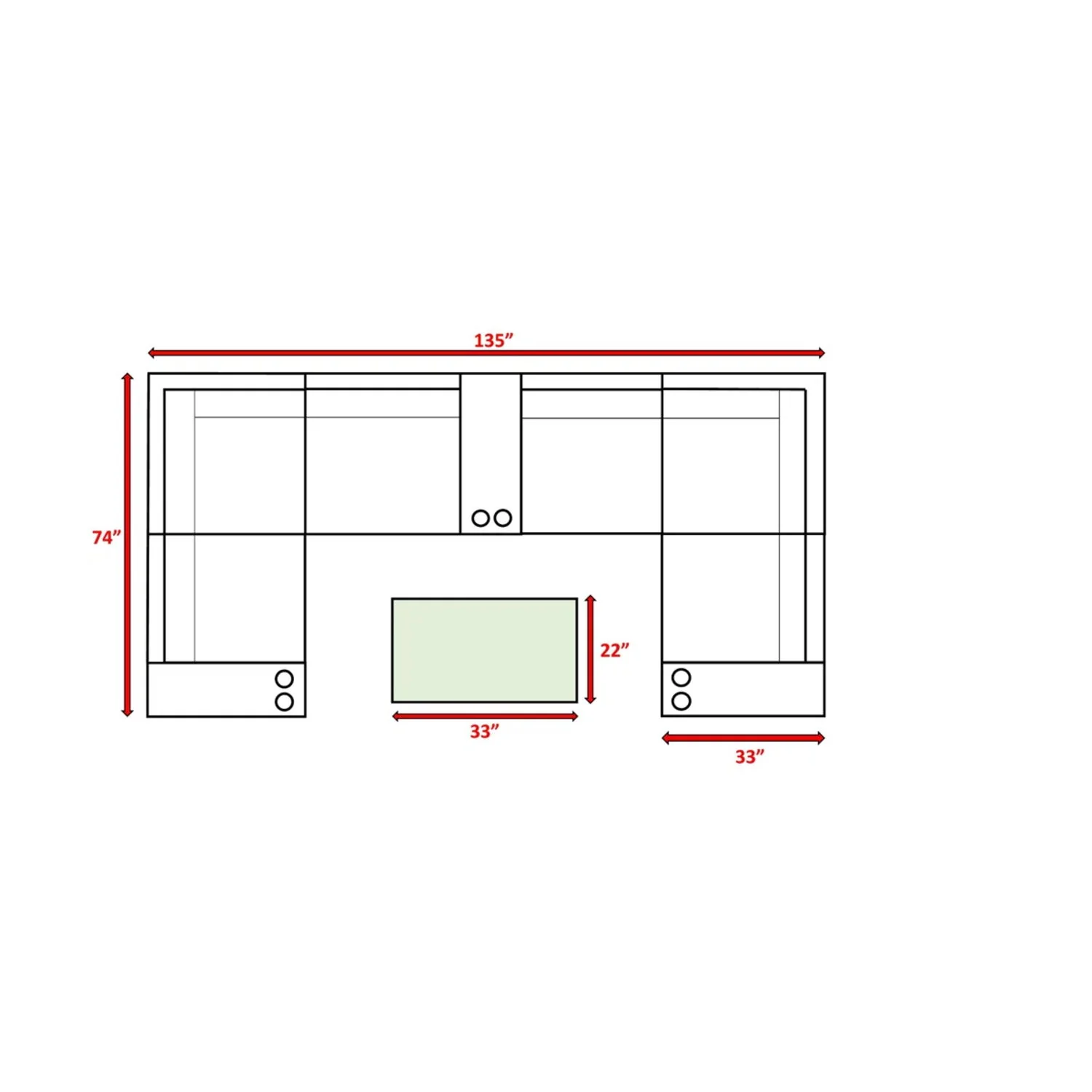 Outdoor Wicker Sectional With Weather Resistant Cushions And Table - Image 33