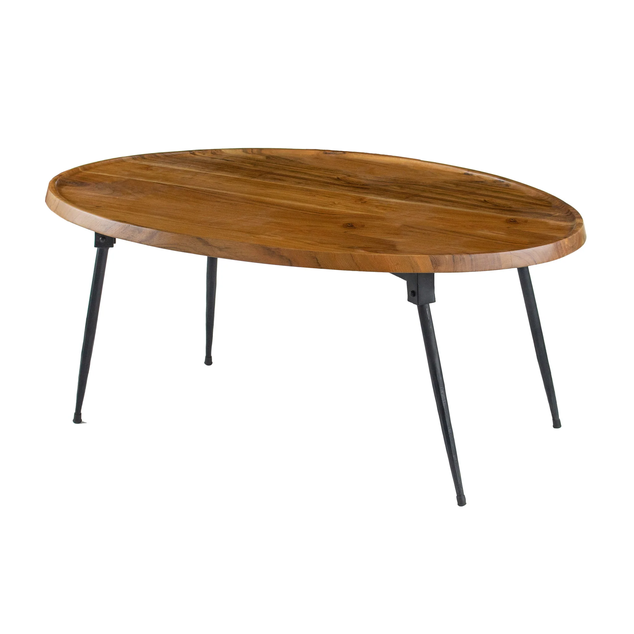 Oval Coffee Table - Brown - Image 2