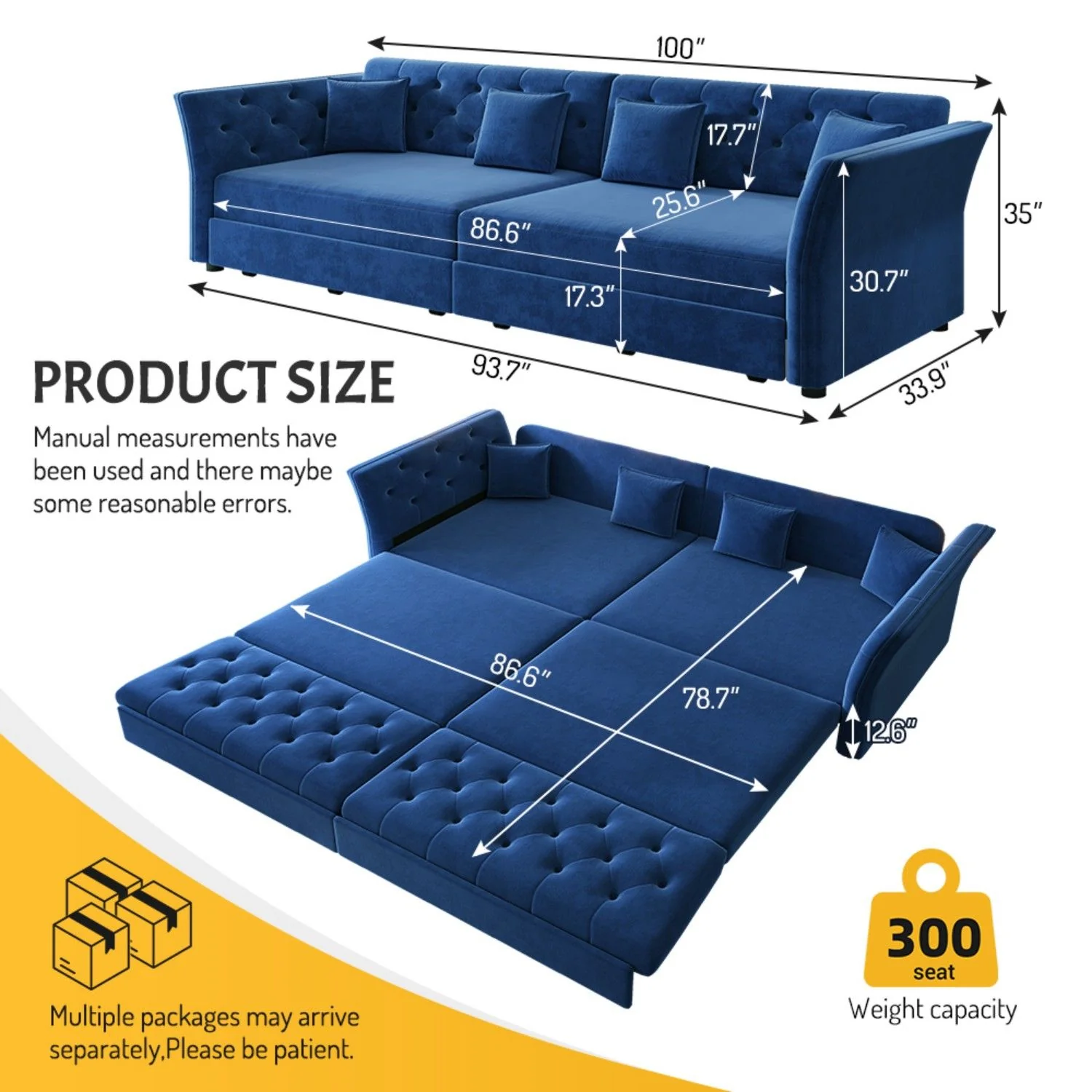 Oversize Pull Out Sofa Bed For Living Room - Image 8