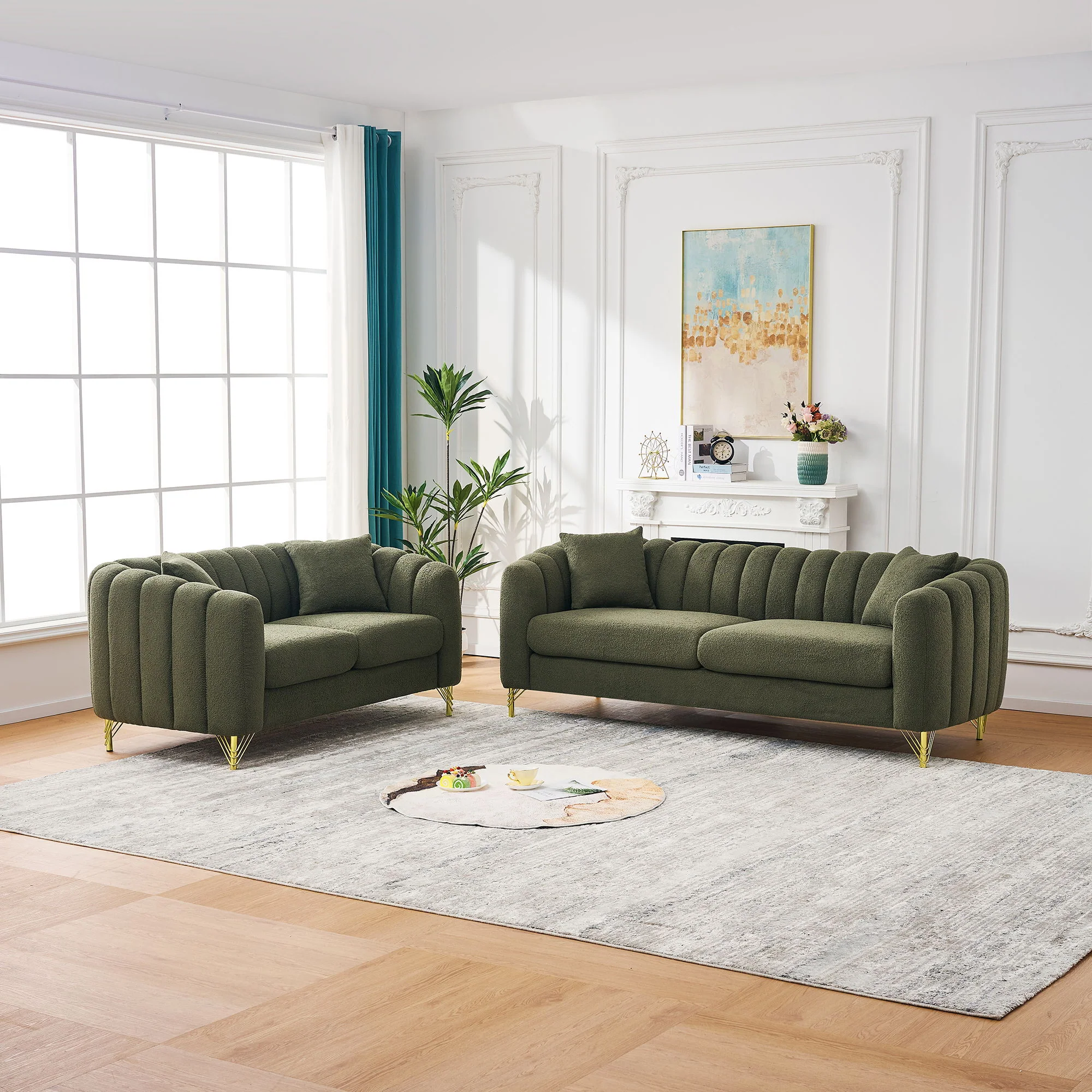 Oversized Sofa, Deep Tufted Couch - Image 14