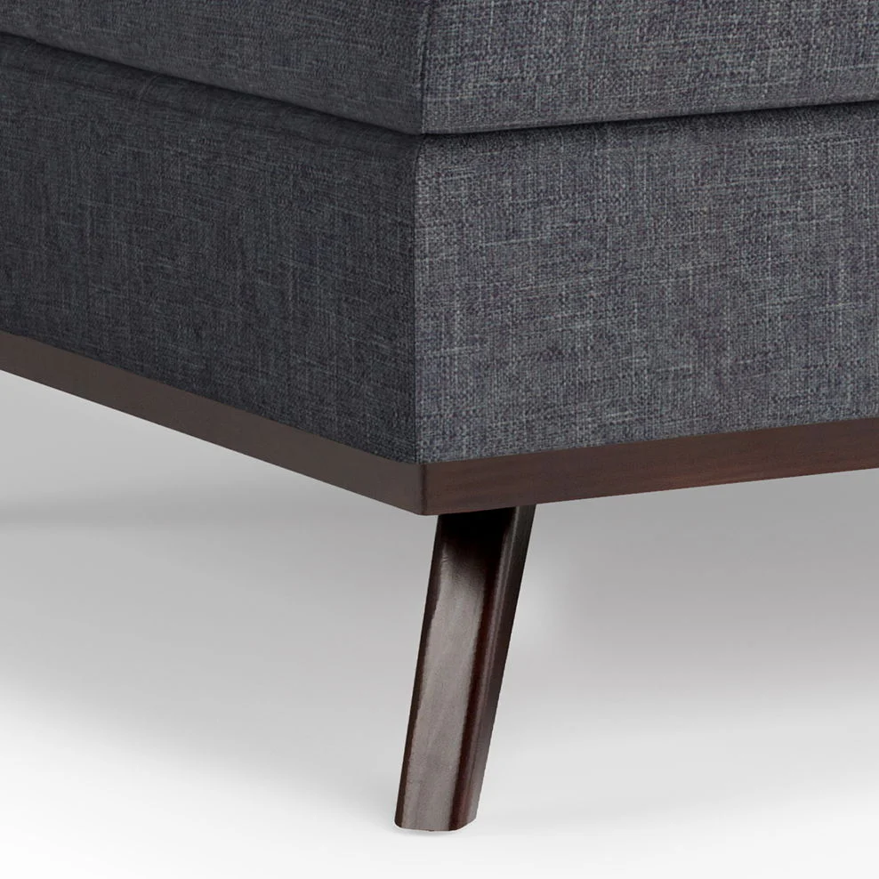 Owen - Square Coffee Table Storage Ottoman - Slate Gray - Image 2