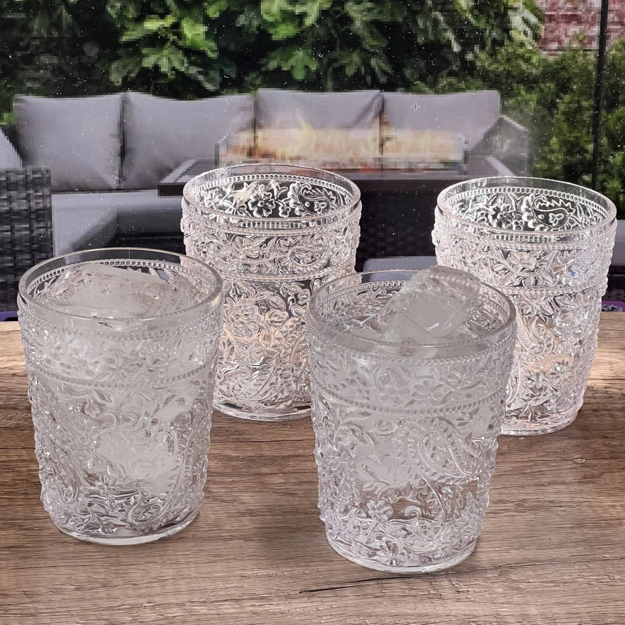 Paisley Acrylic Glasses Drinking (Set of 4) - Image 7