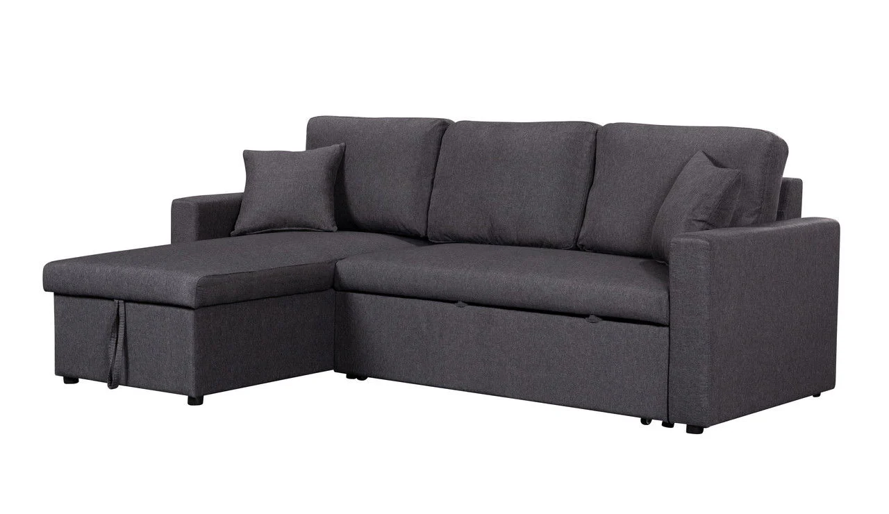 Paisley - Fabric Reversible Sleeper Sectional Sofa With Storage Chaise - Image 14