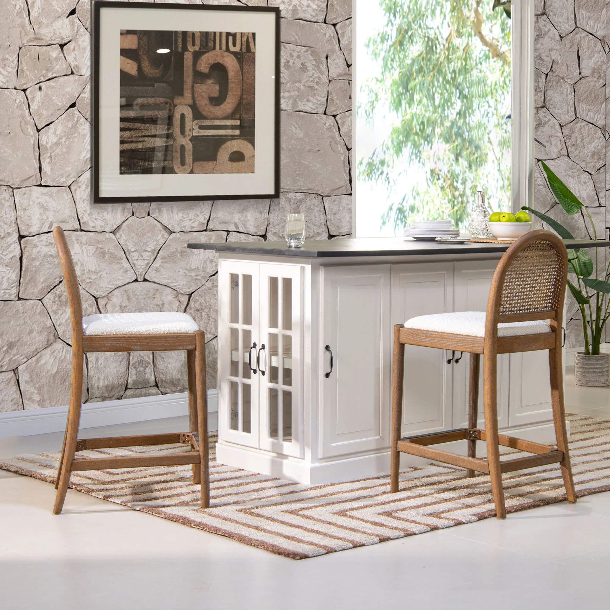 Panama - Curved Back Cane Counter Stool (Set of 2) - Image 8