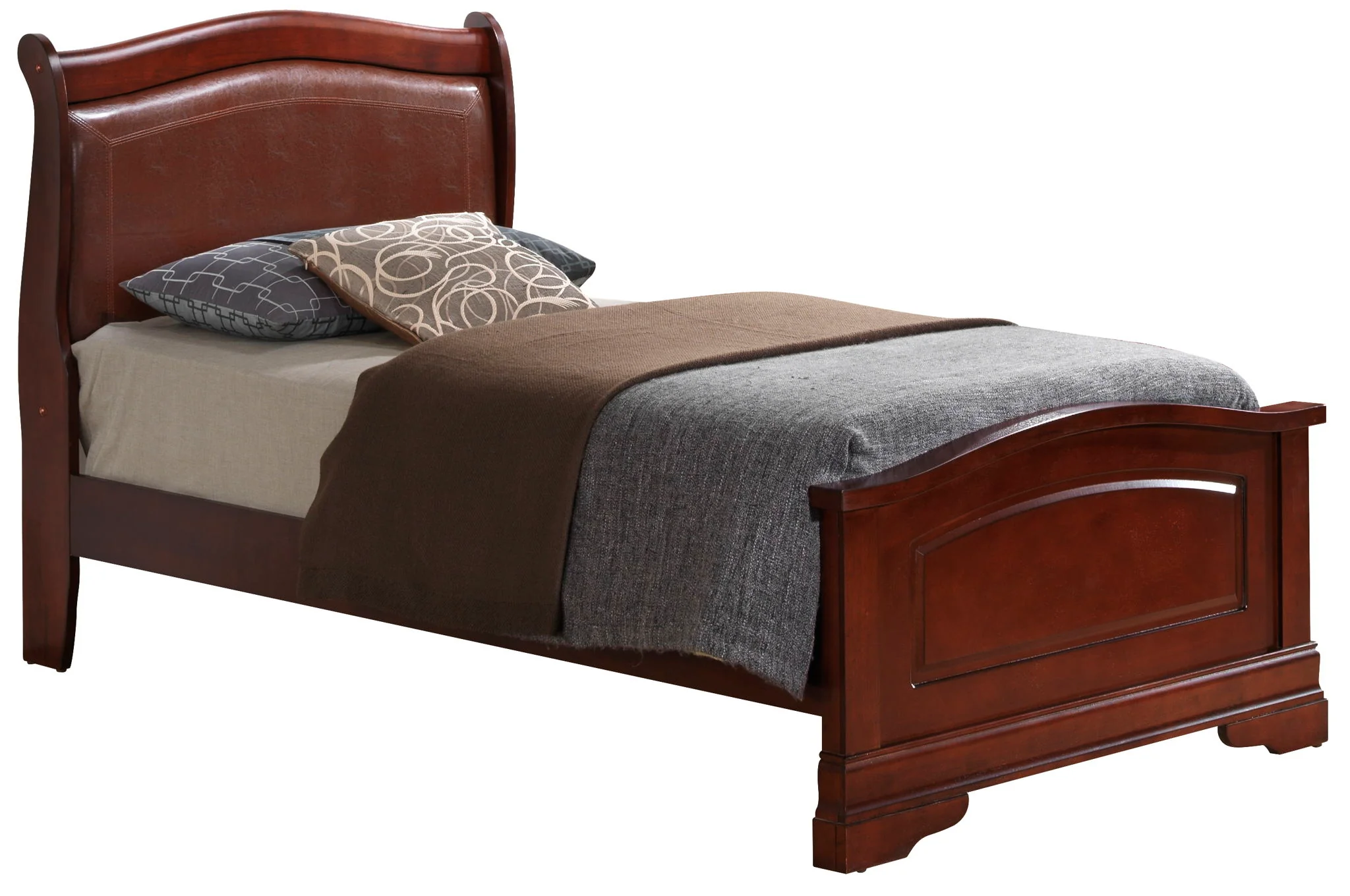 Panel Sleigh Bed Elegantly Crafted - Image 6