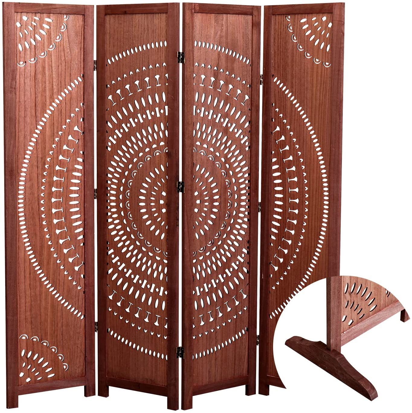 Panel Solid Wood Folding Room Divider - Image 4