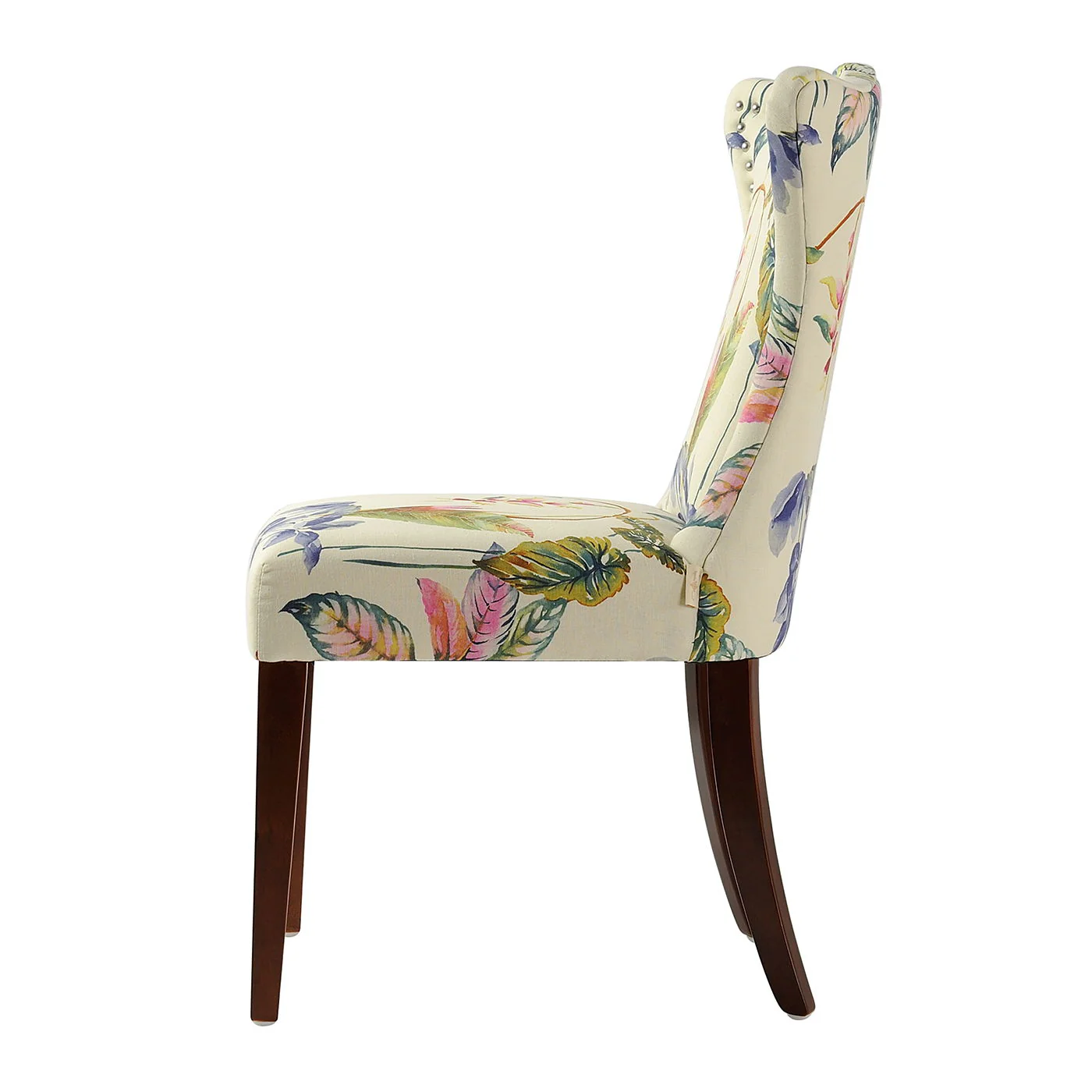 Paradise - Upholstered Accent Chair Printed On - Off-White Floral - Image 4