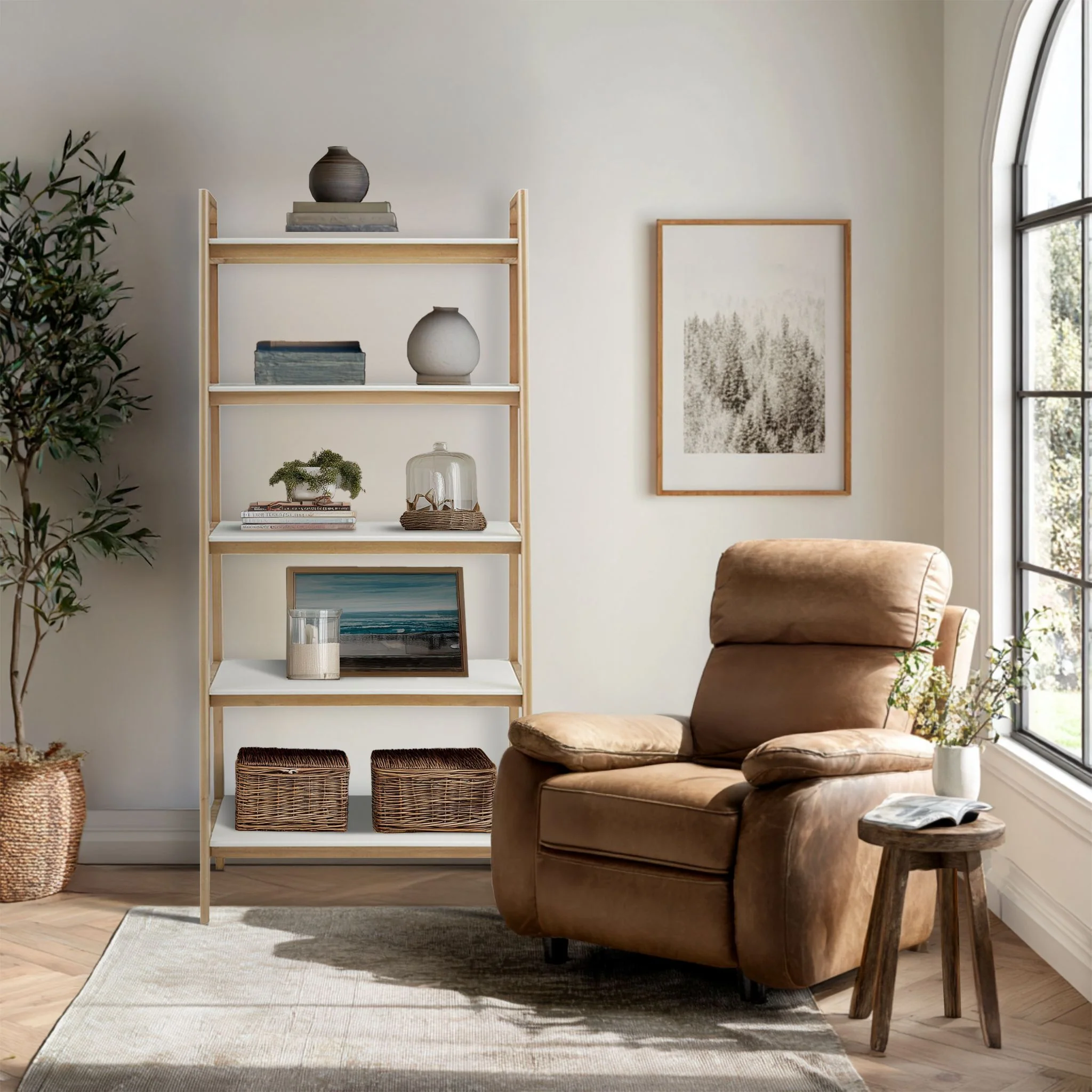 Parker - Shelf / Bookcase - Off-White / Natural - Image 2