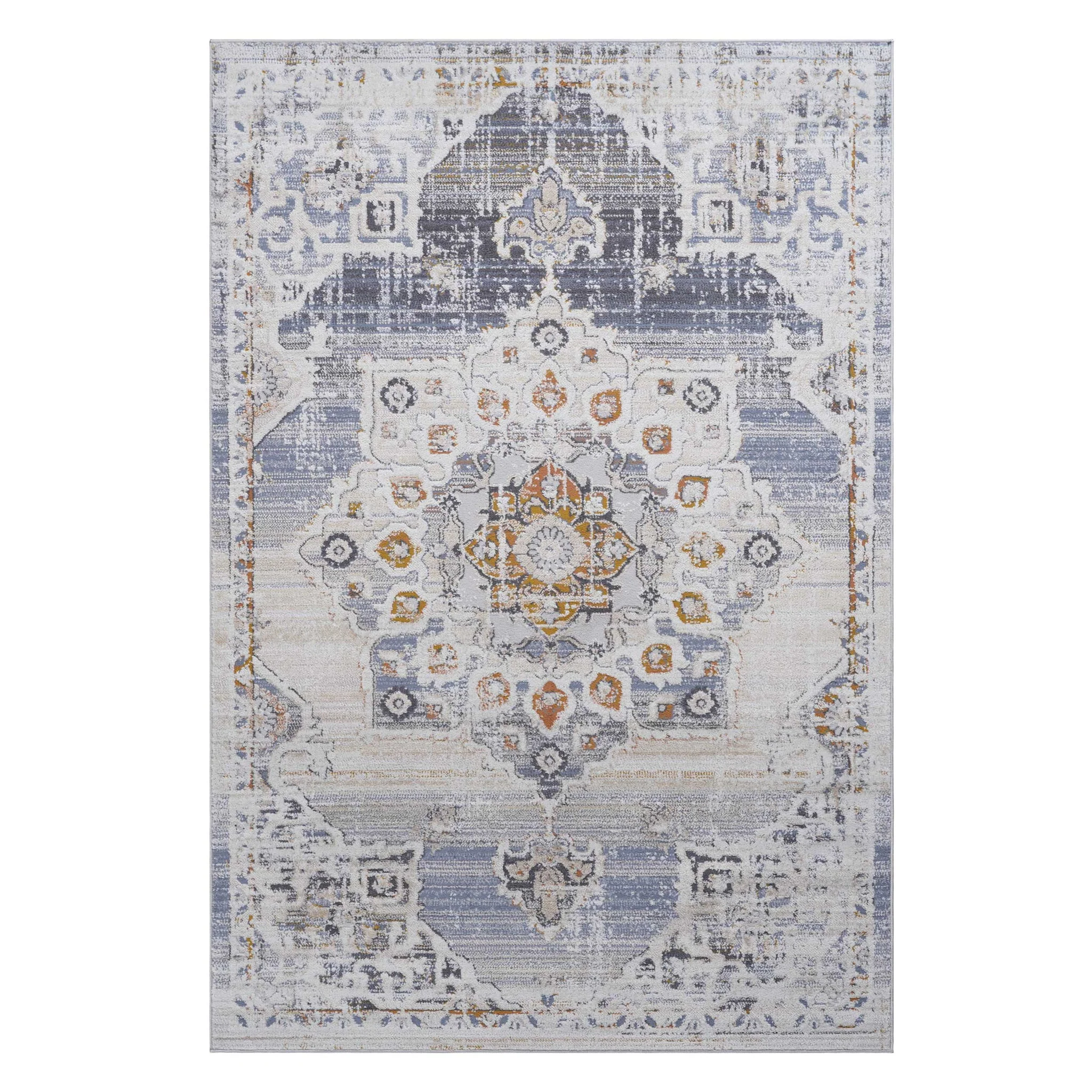 Payas - 6' X 9' Medallion Area Rug - Cream / Gold - Image 3