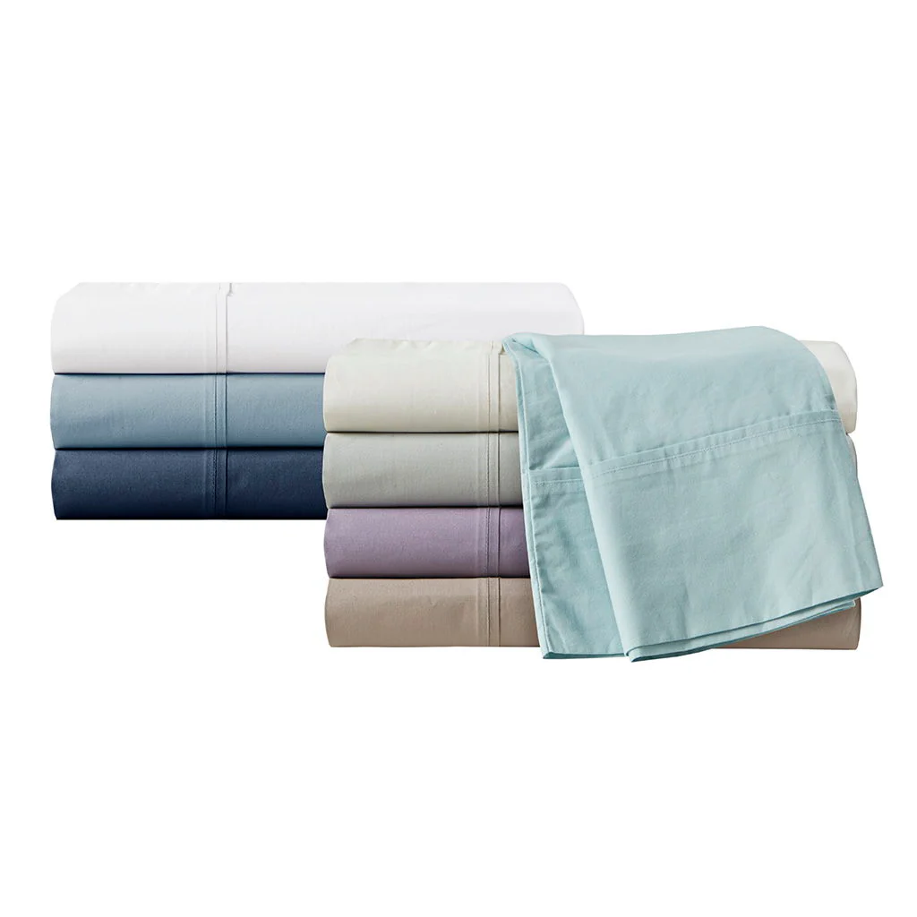 Peached Percale Sheet Set - Gray - Image 2