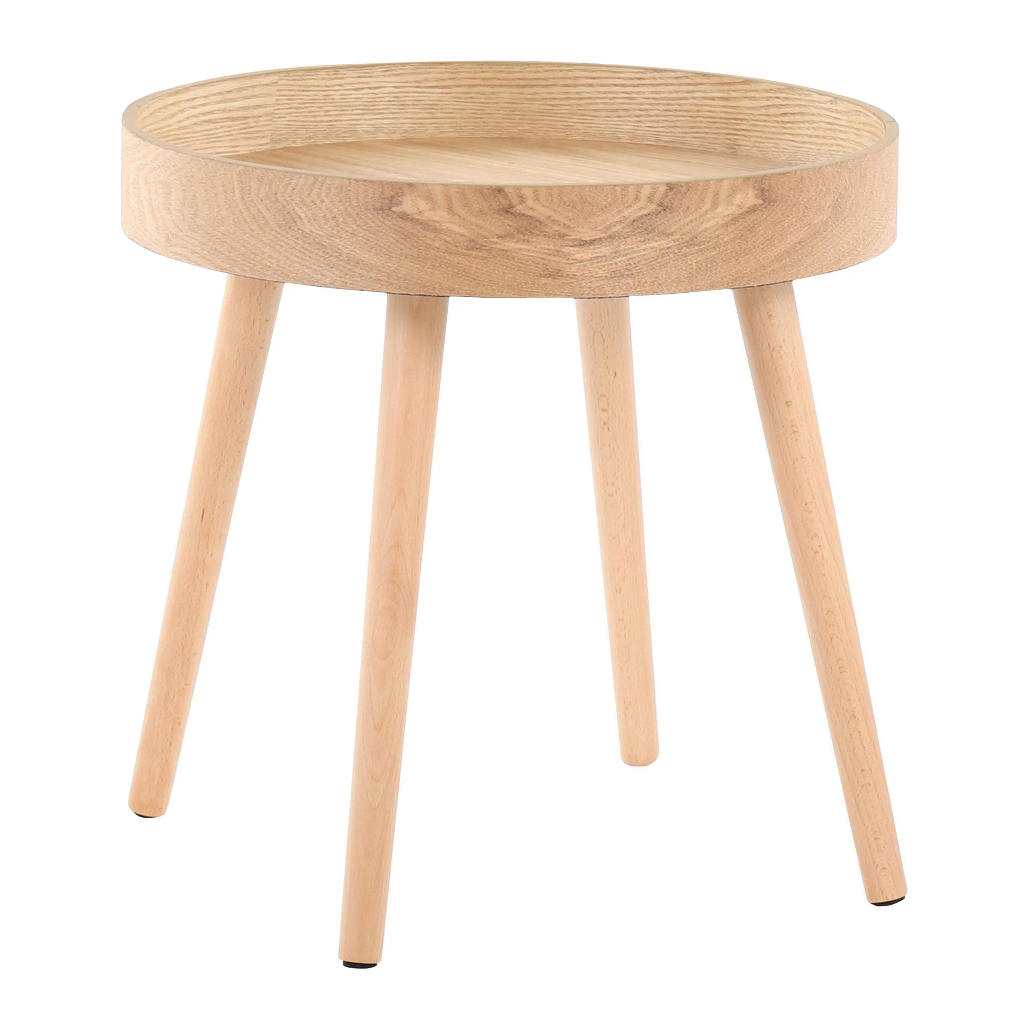 Pebble - Mid-Century Modern Side Table Set - Natural - Image 4