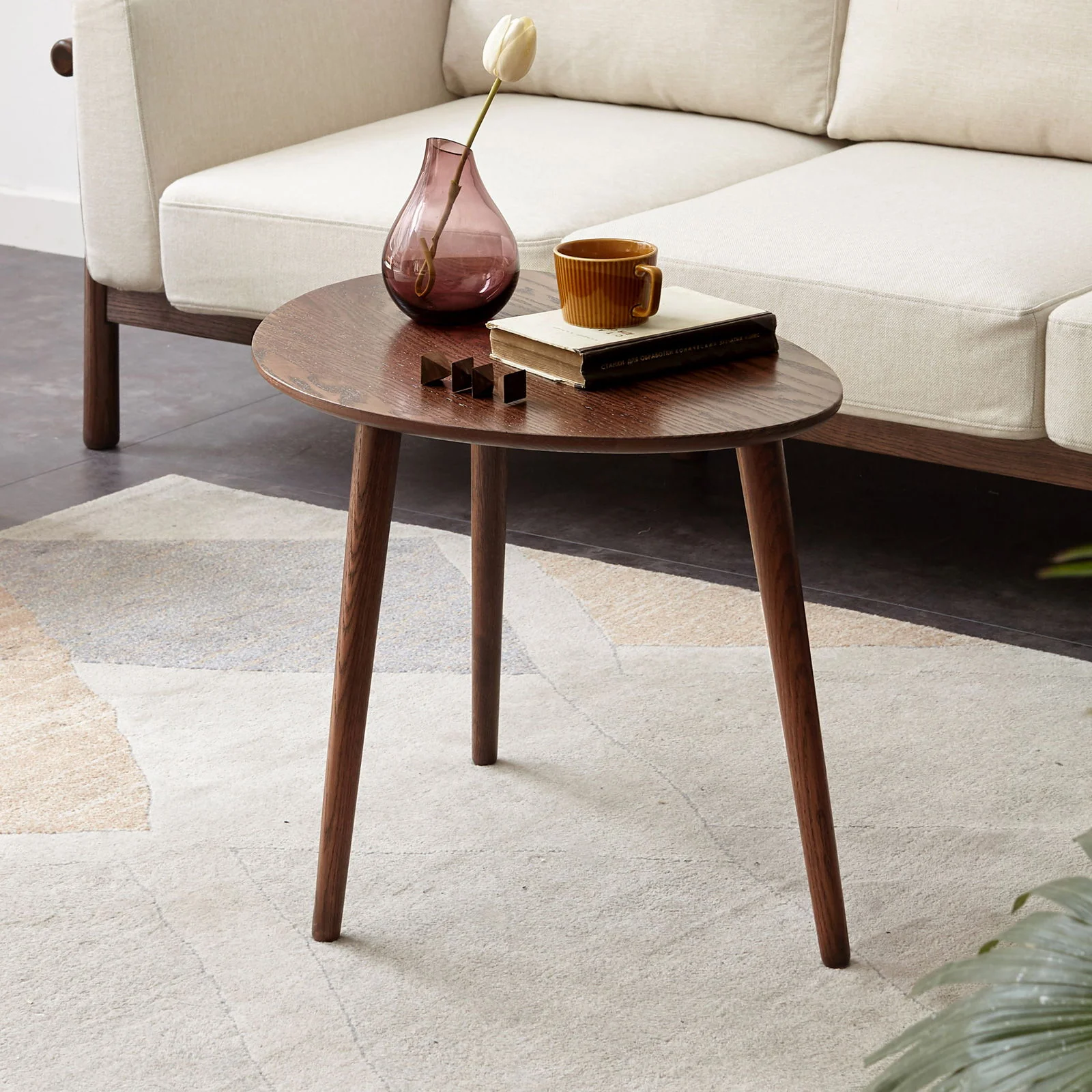 Pebble Shaped Coffee Table - Natural - Image 3