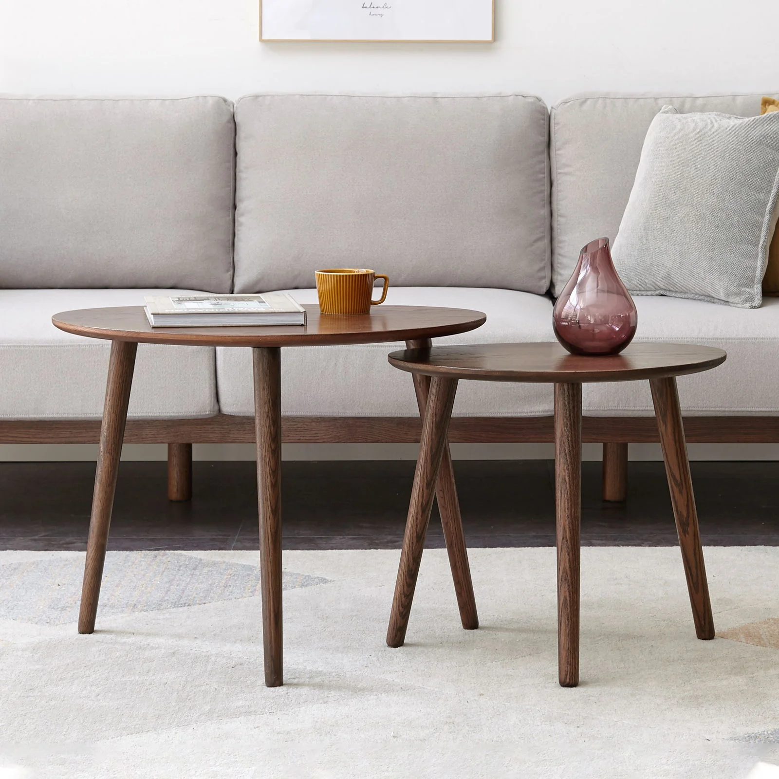 Pebble Shaped Coffee Table - Natural - Image 4