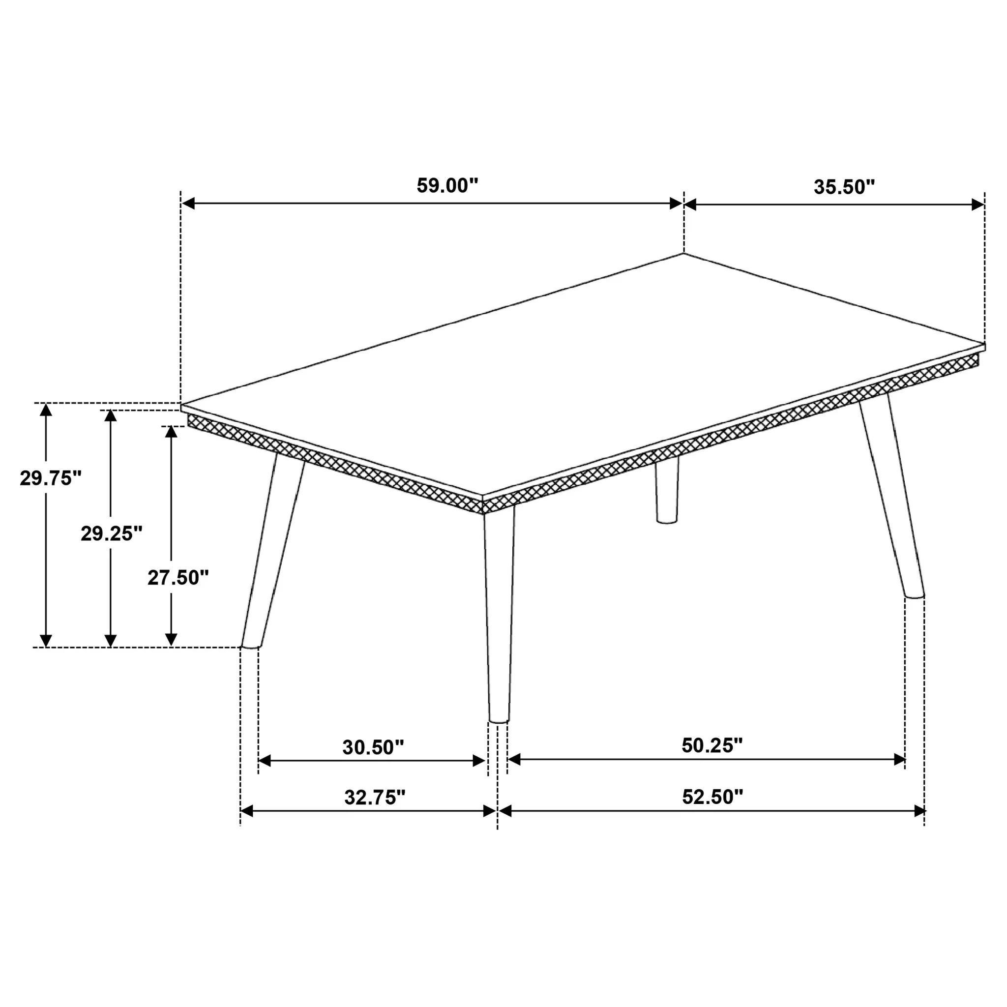 Perkins - Rectangular Dining Table - Dark Brown - Image 4