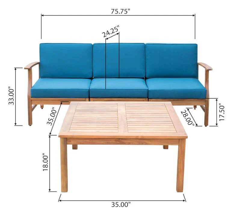 Perla - 3 Seater Sofa And Table Set - Image 4