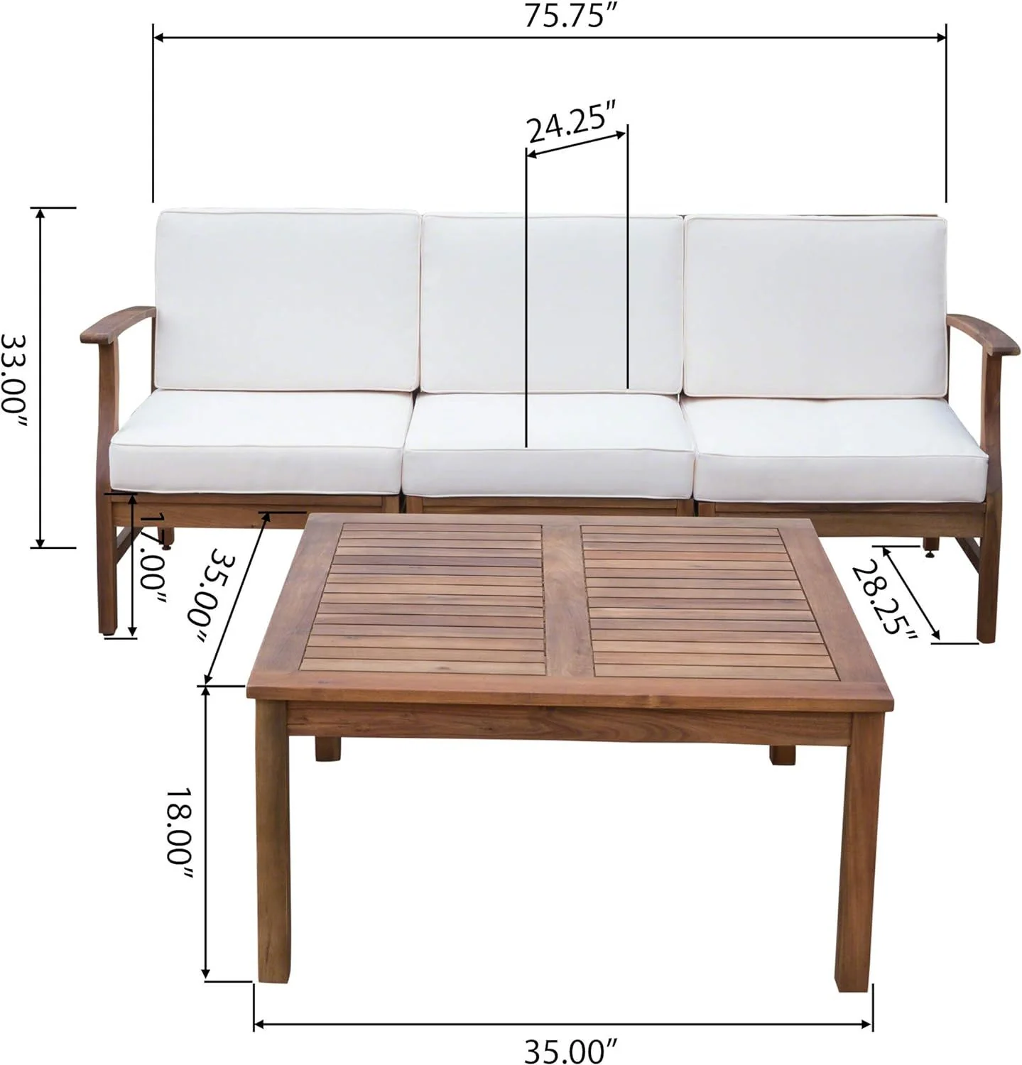 Perla - 3 Seater Sofa And Table Set - Image 6