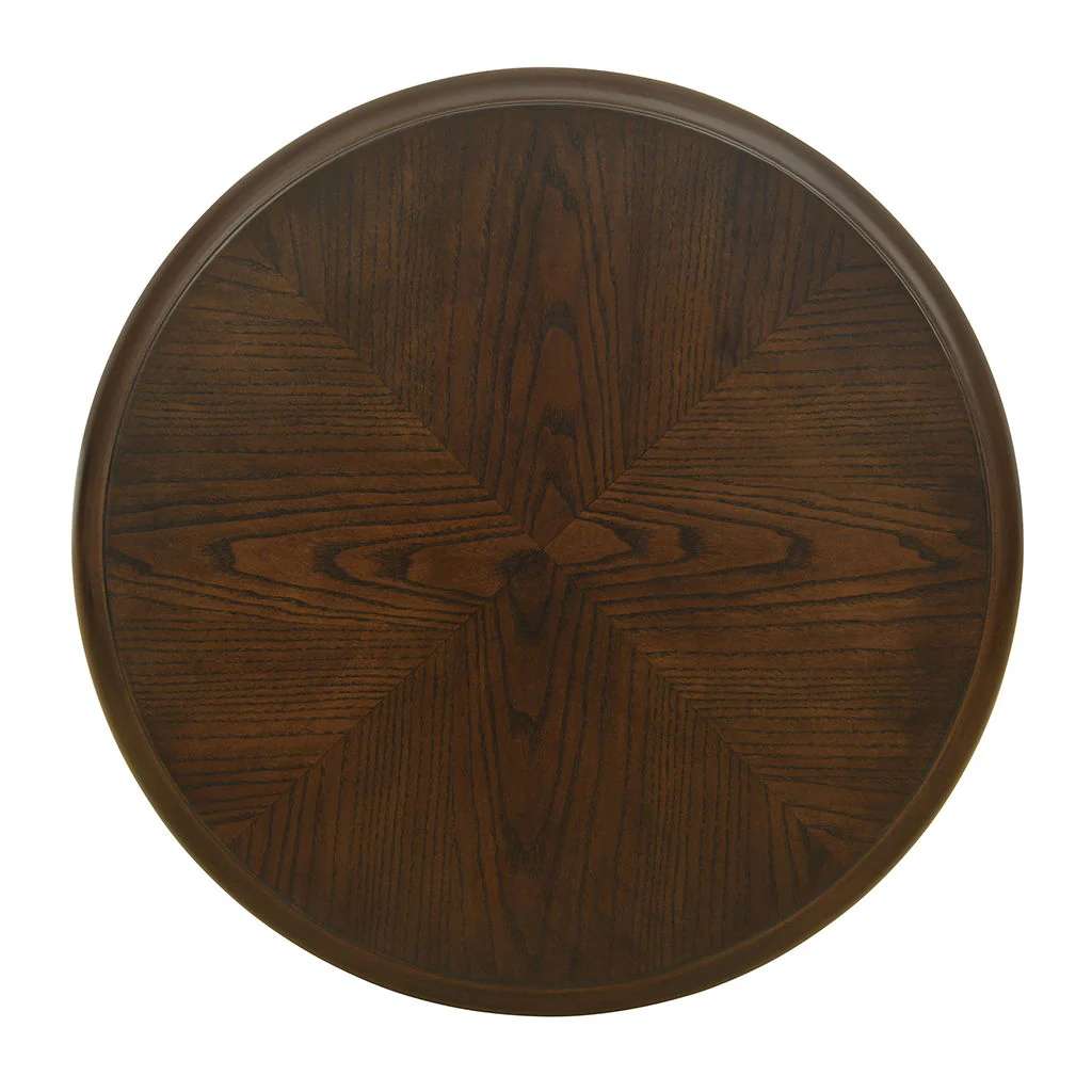 Philippe - Round End Table With Shelf - Brown - Image 2