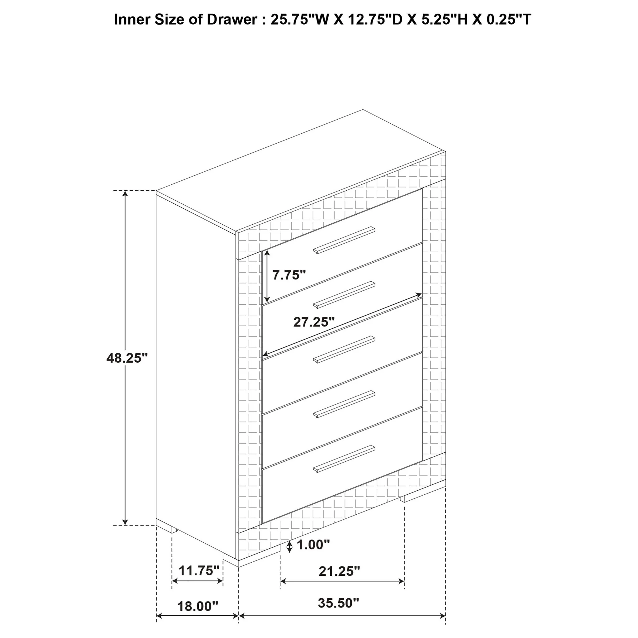 Pierce - 5 Drawer Bedroom Chest - Image 5