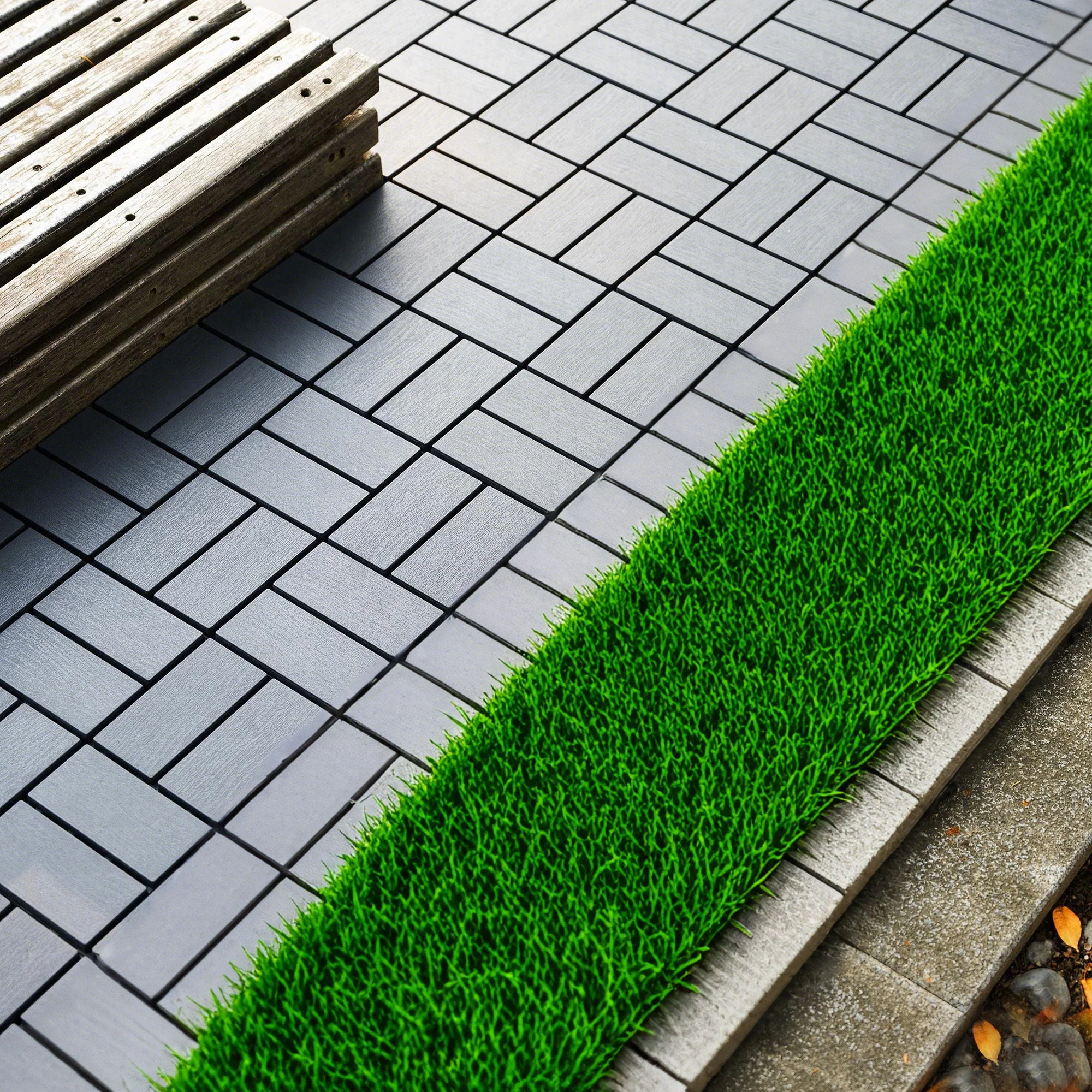 Plastic Interlocking Deck Tiles Patio Deck Tiles Waterproof Outdoor Use - Image 4