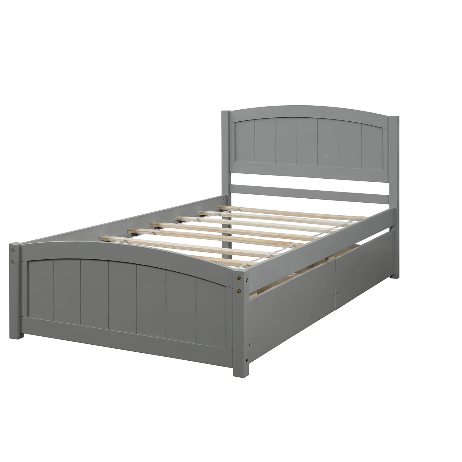 Platform Bed & Headboard, Footboard And Wood Slat Support - Image 5