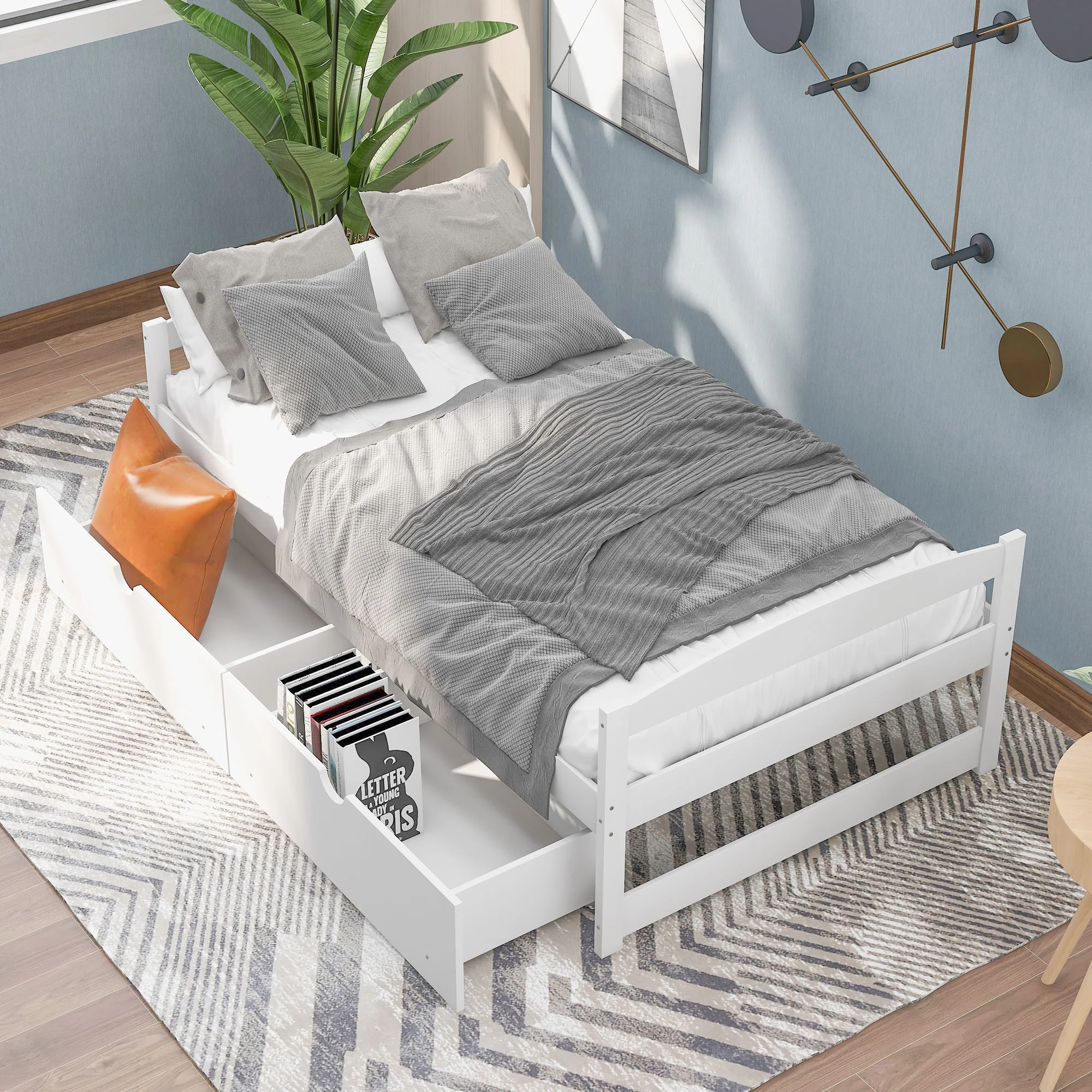 Platform Bed With 2 Drawers - Image 5