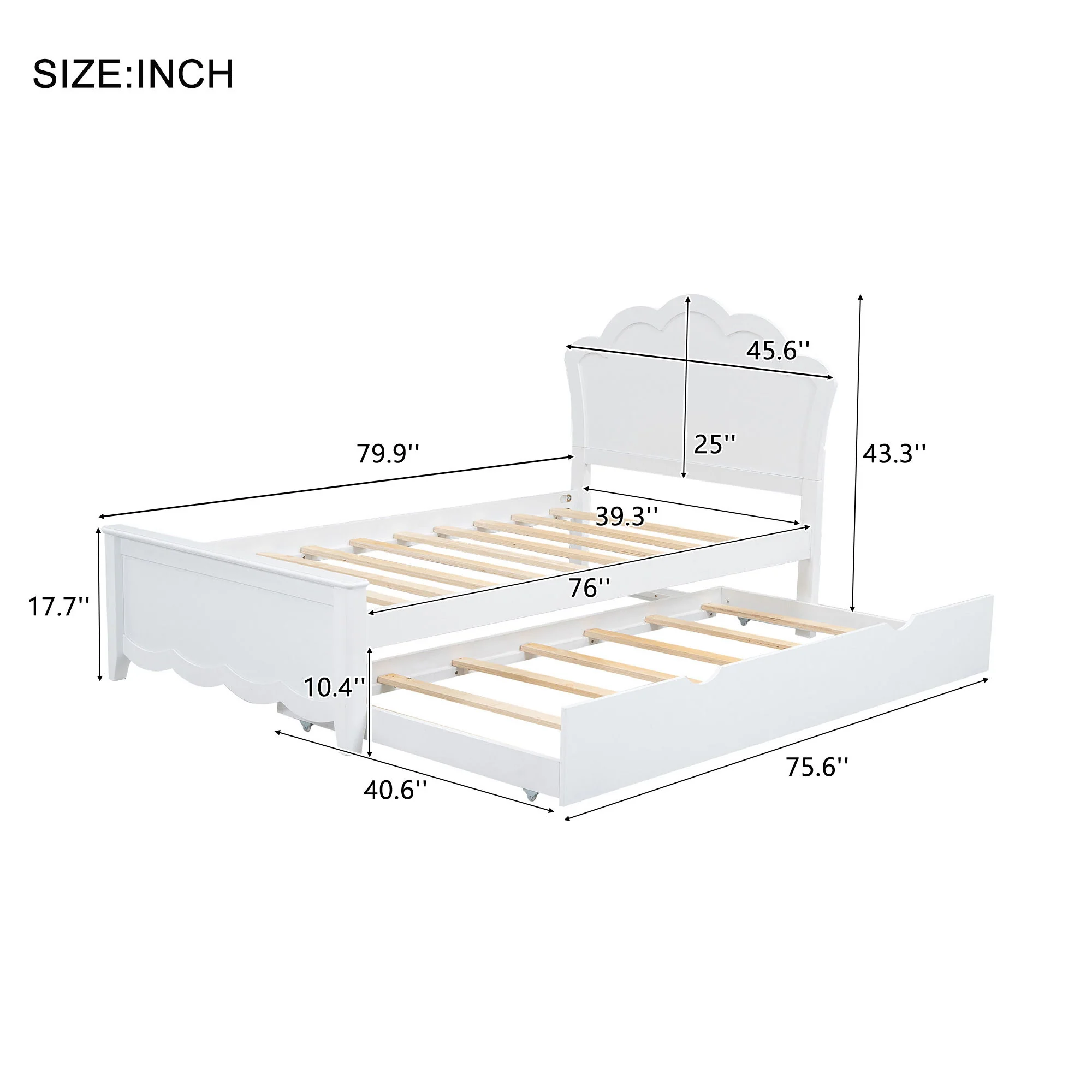 Platform Bed With Headboard And Trundle - Image 2