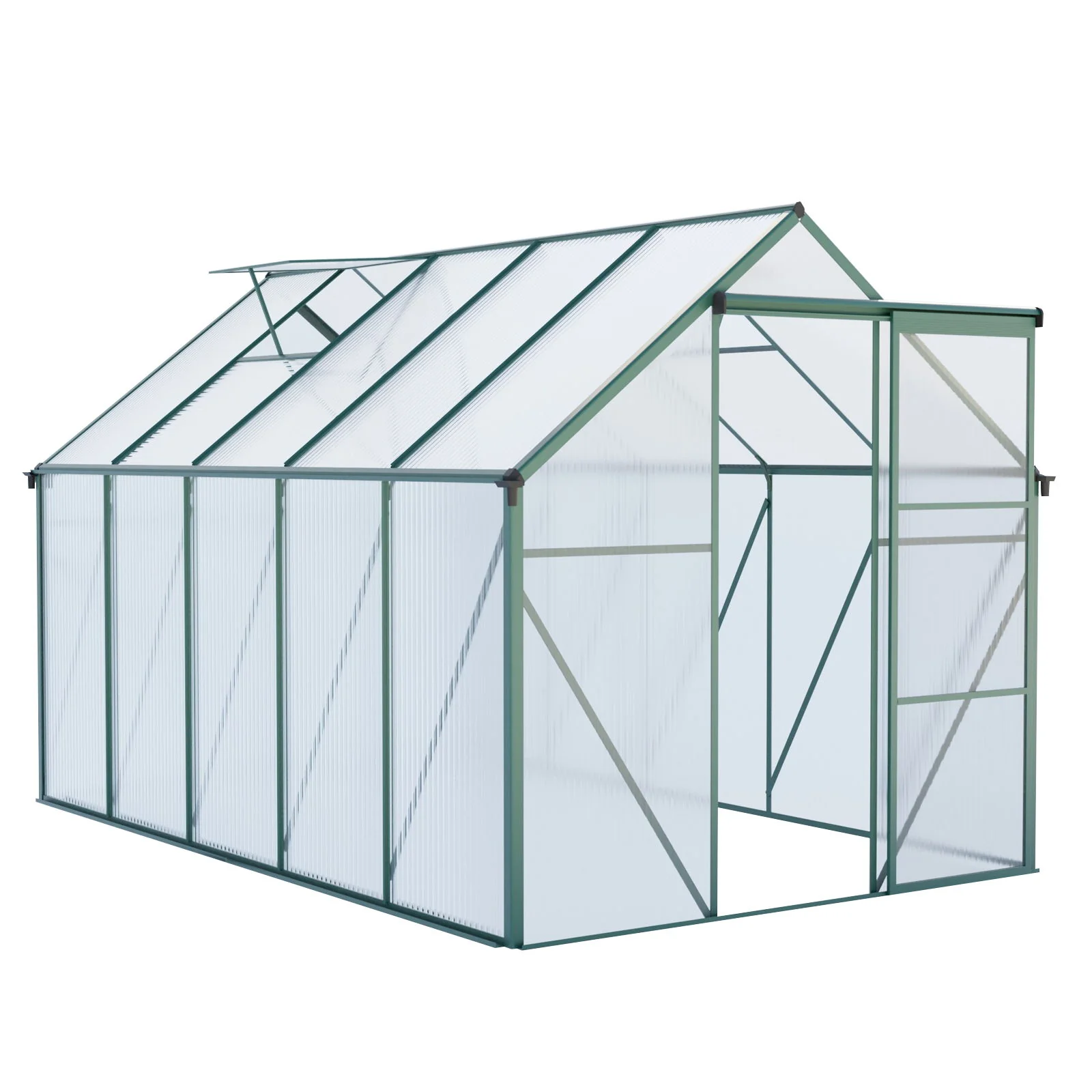 Polycarbonate house Raised Base And Anchor Aluminum Heavy Duty Walk-In houses For Outdoor Backyard In All Season - Image 14