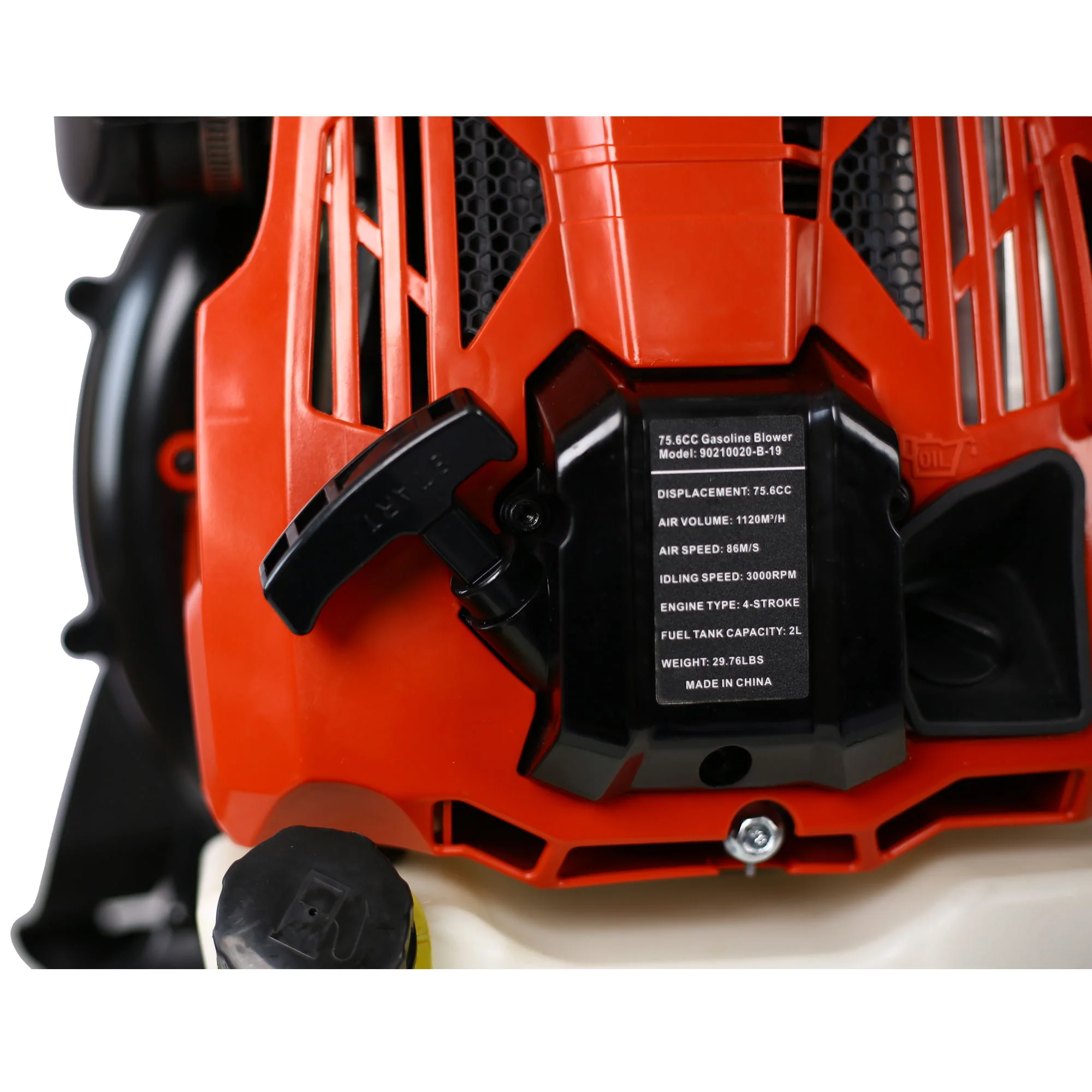 Powerful 76Cc 4 Stroke Gasoline Blower Epa Compliant Red Plastic - Red - Image 2