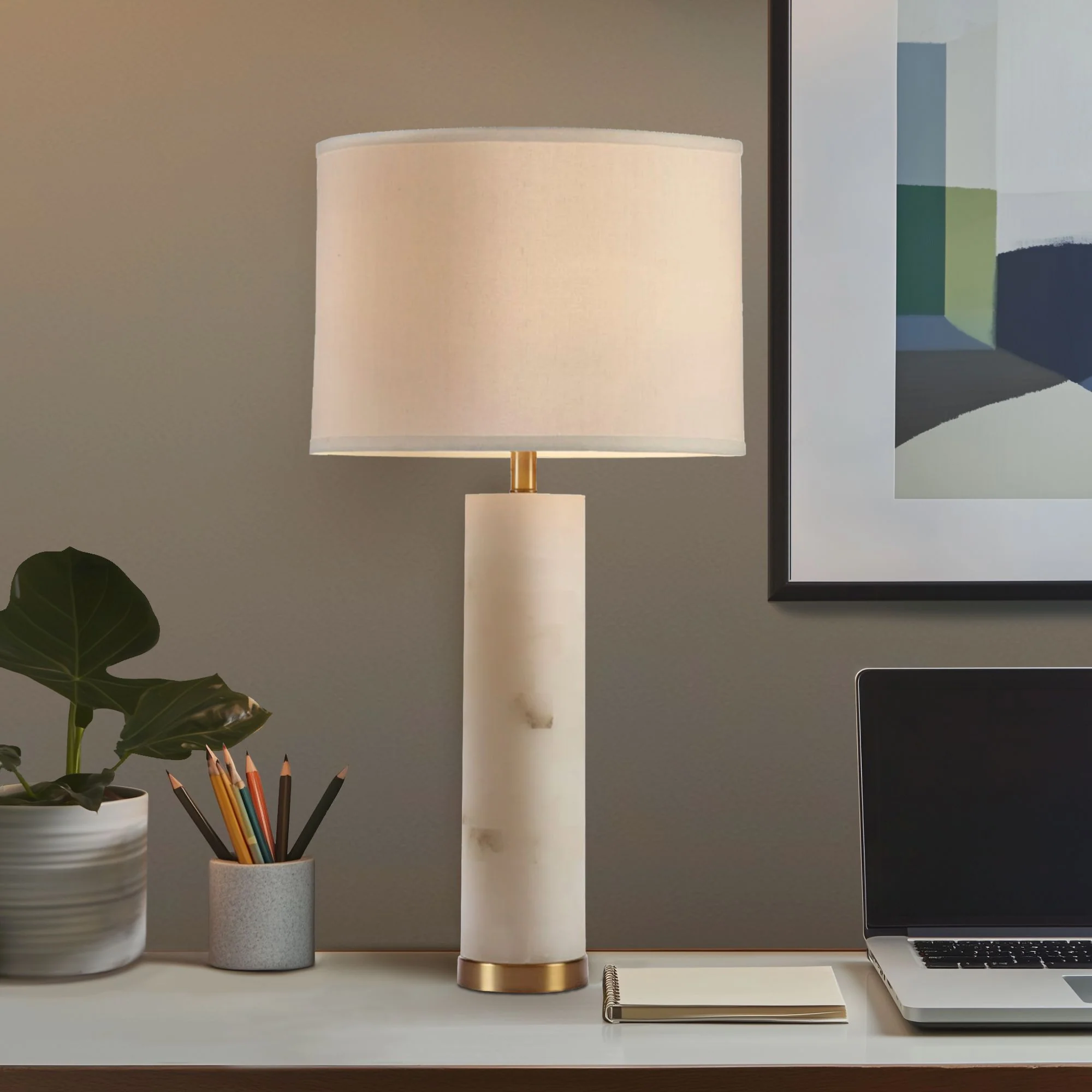 Prague - Prague Table Lamp - White - Image 4