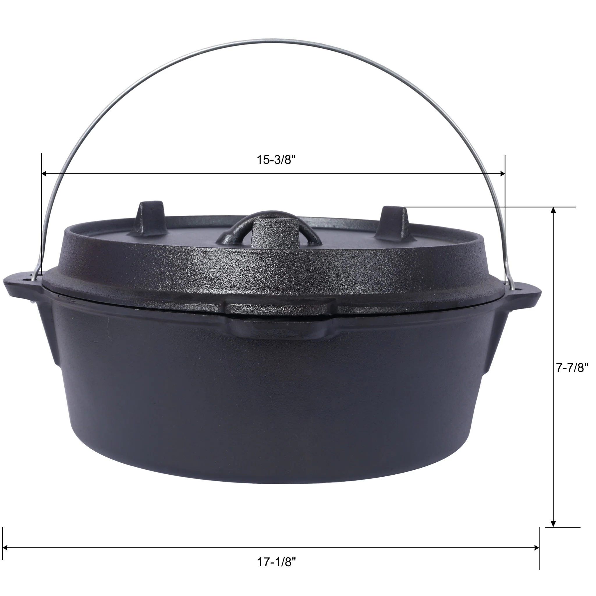 Pre-Seasoned Cast Dutch Oven With Skillet Lid And Pot Rack - Image 3