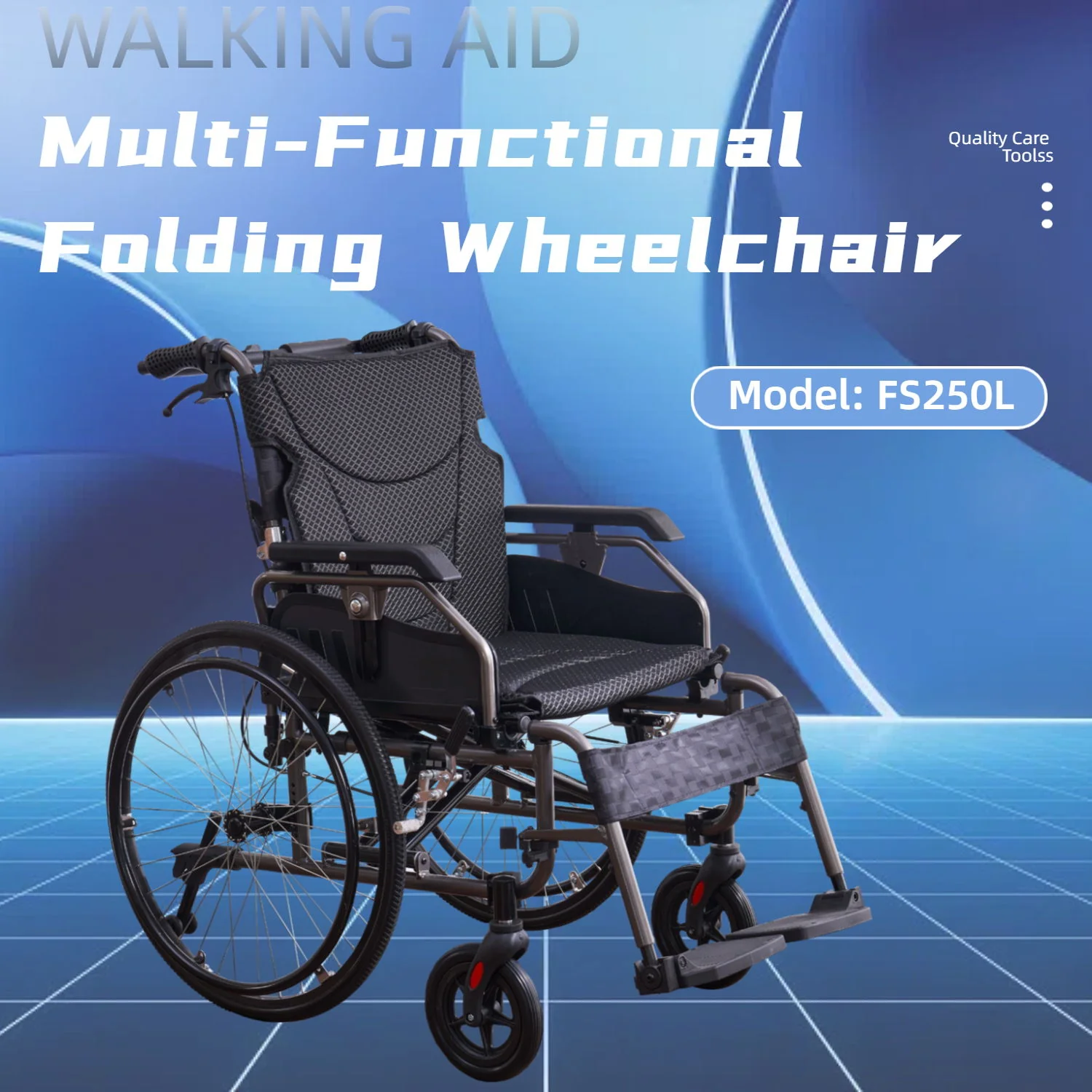 Premium Foldable Transport Wheelchair For Adults - Image 3