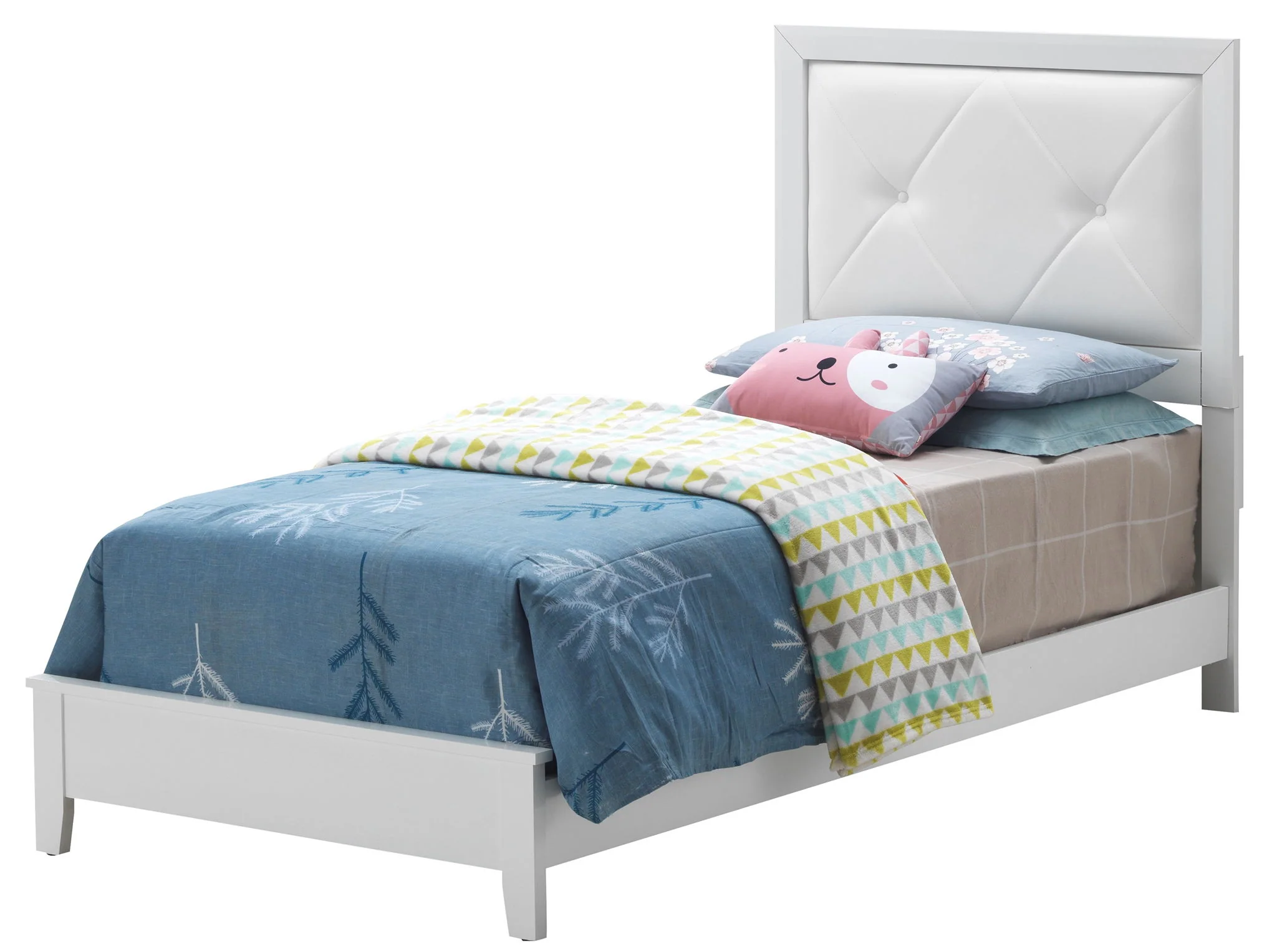 Padded Headboard Bed - Image 7