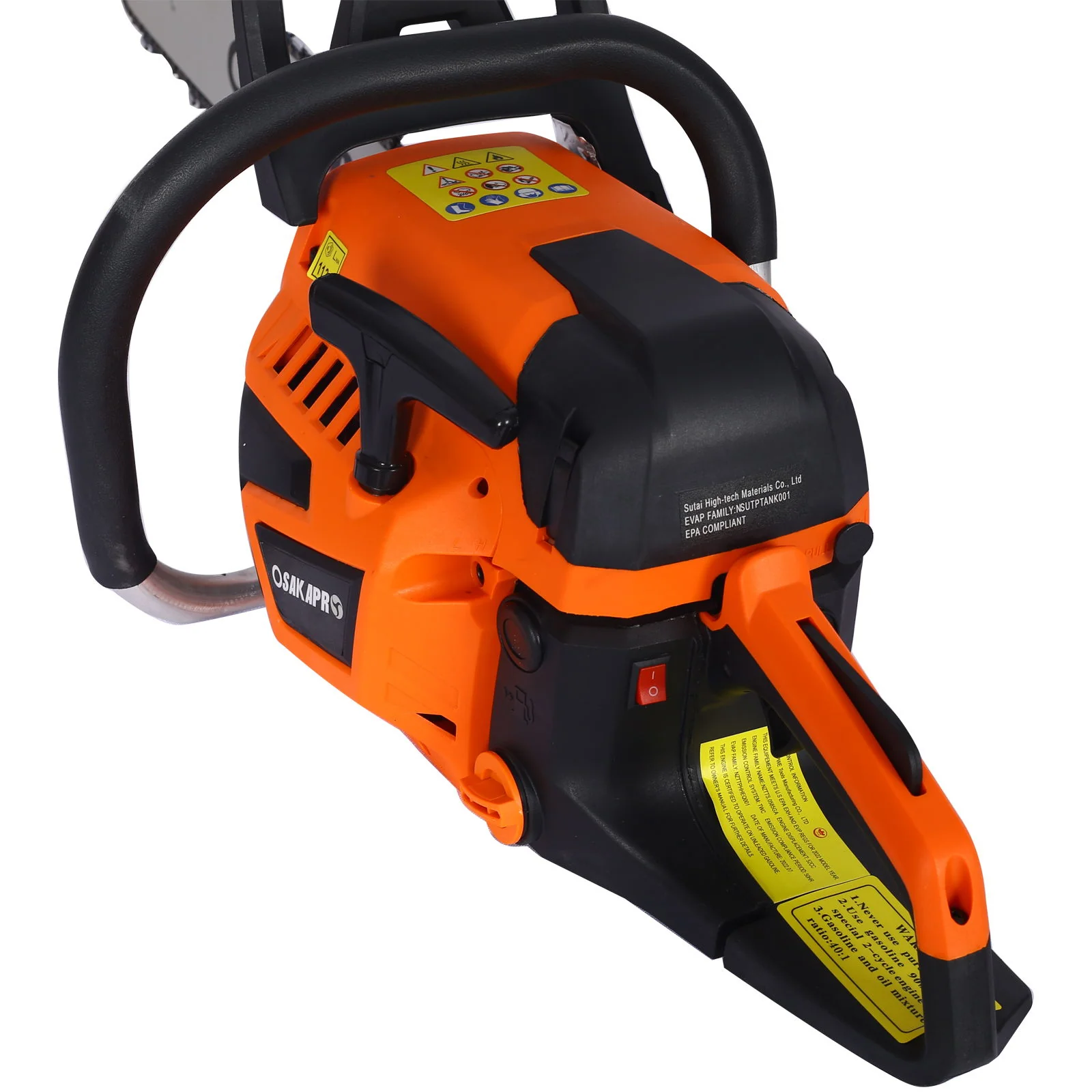 Professional Gasoline Chainsaw 20" 52Cc For Tree And Wood Cutting - Orange - Image 3