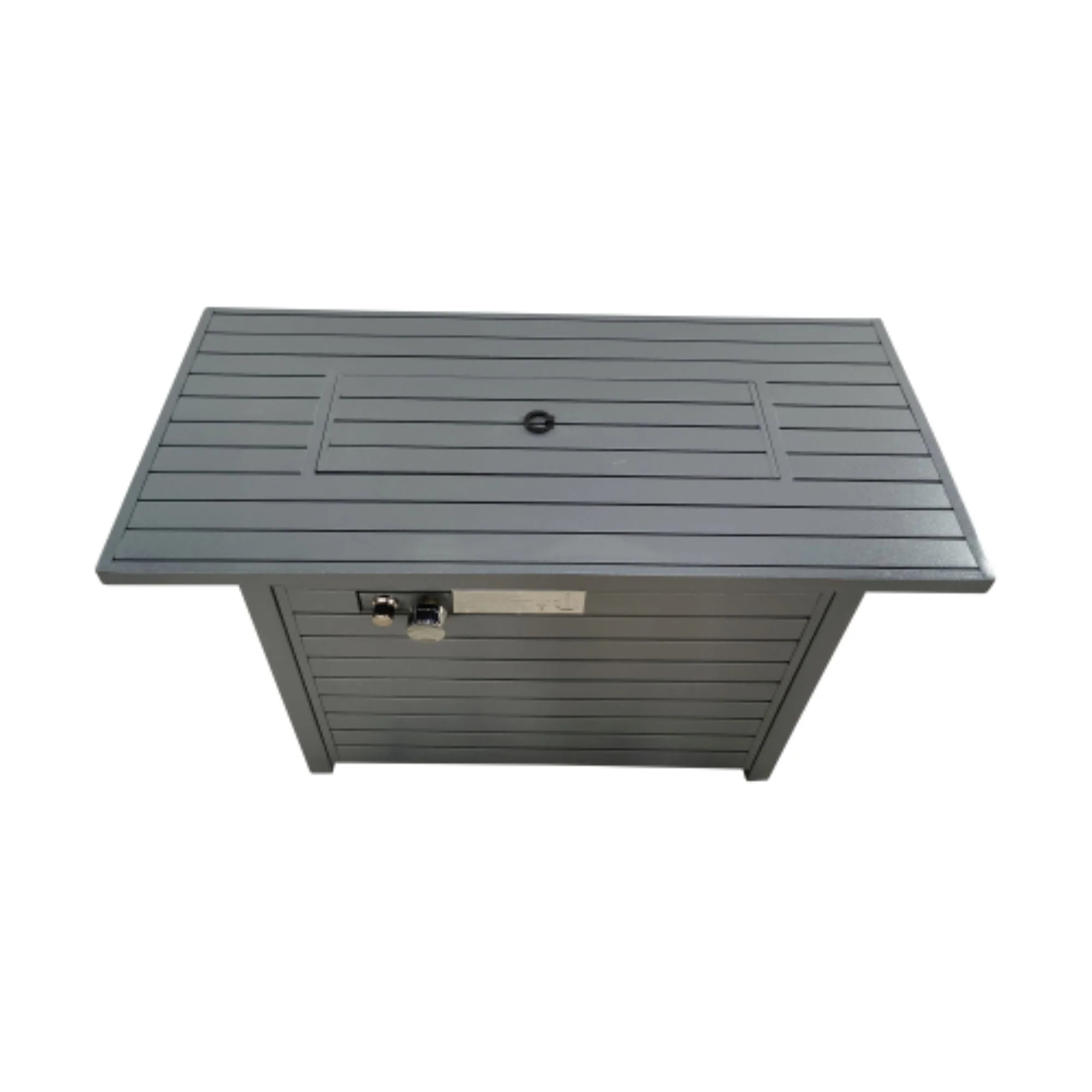 Propane Outdoor Fire Pit Table With Lid High-Quality Materials - Gray - Image 4
