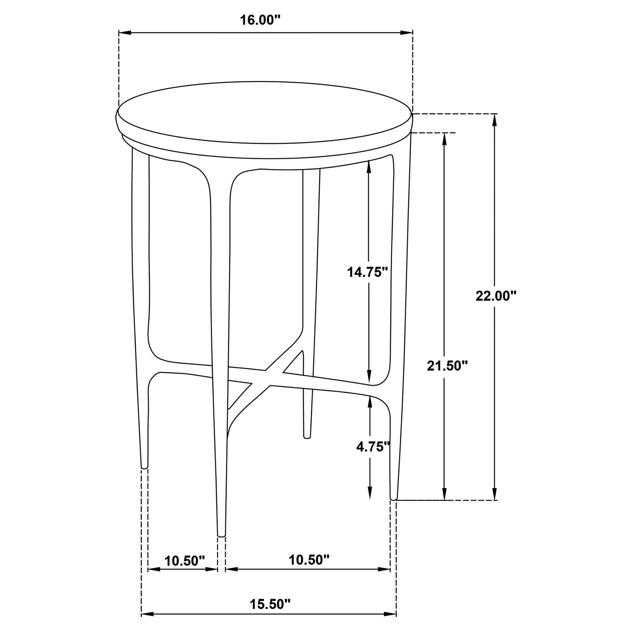 Prussia - Round Side Table - White Marble - Image 4