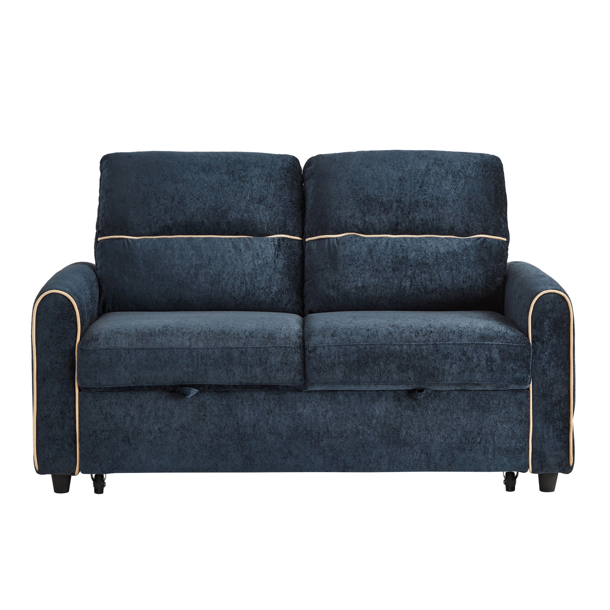 Pull Out Sofa Bed With Adjustable 3 Position Backrest, USB Charging Ports, Side Pockets - Image 2