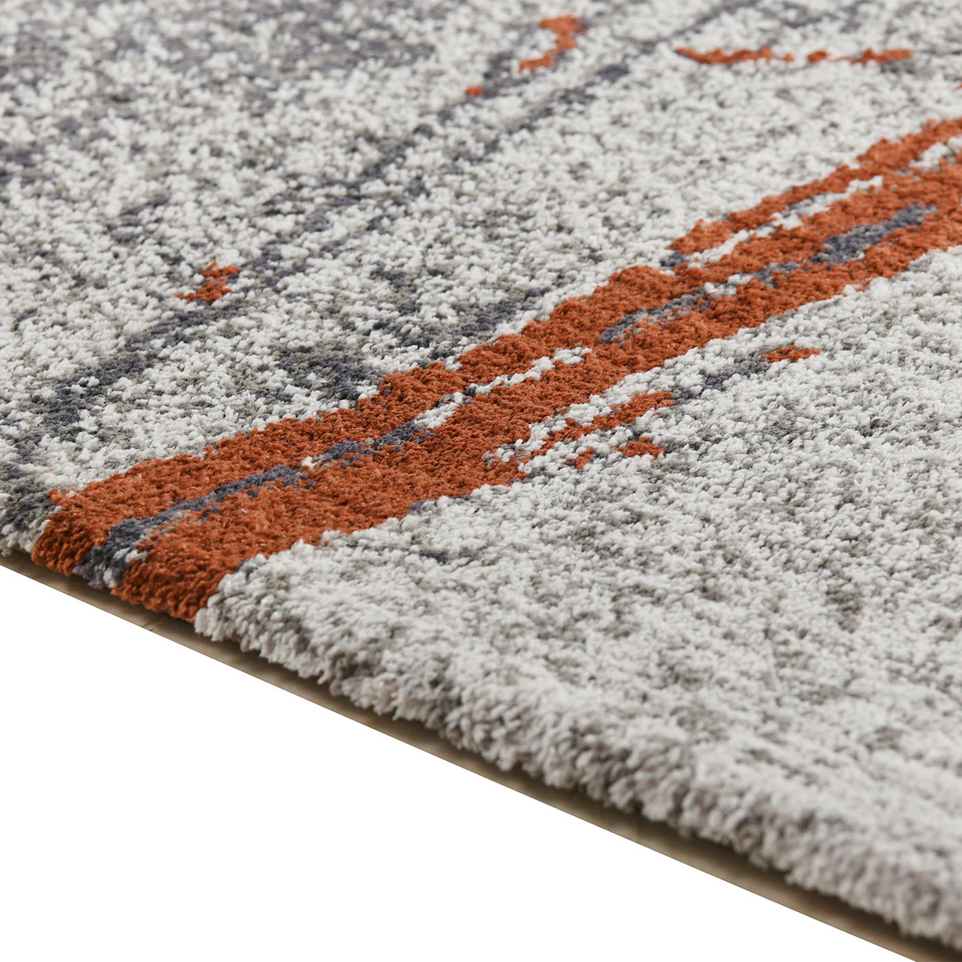 Quarry - 5' X 6.5' Abstract Area Rug - Gray / Orange - Image 4