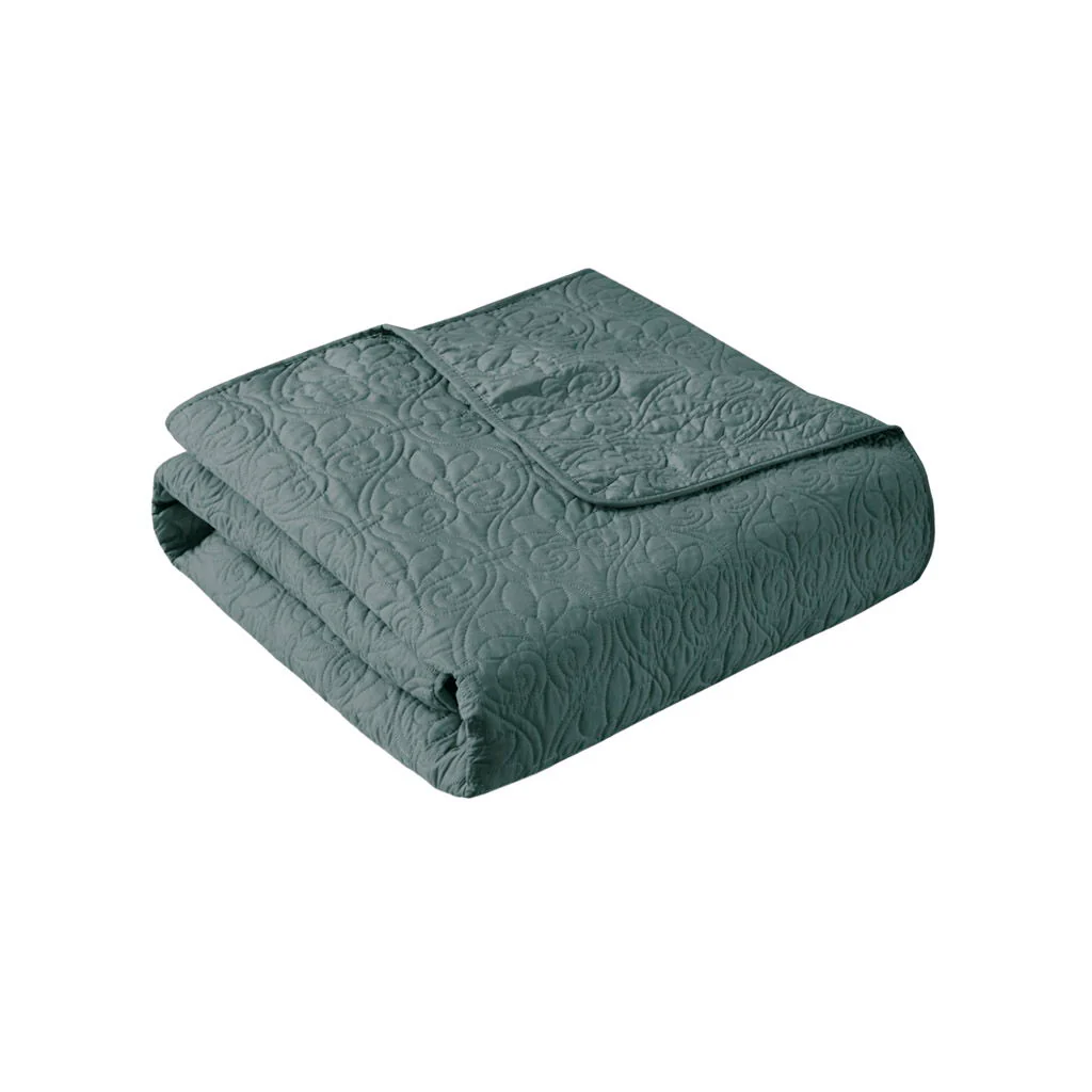 Quebec - 3 Piece Queen Reversible Bedspread Set - Balsam Green - Image 3