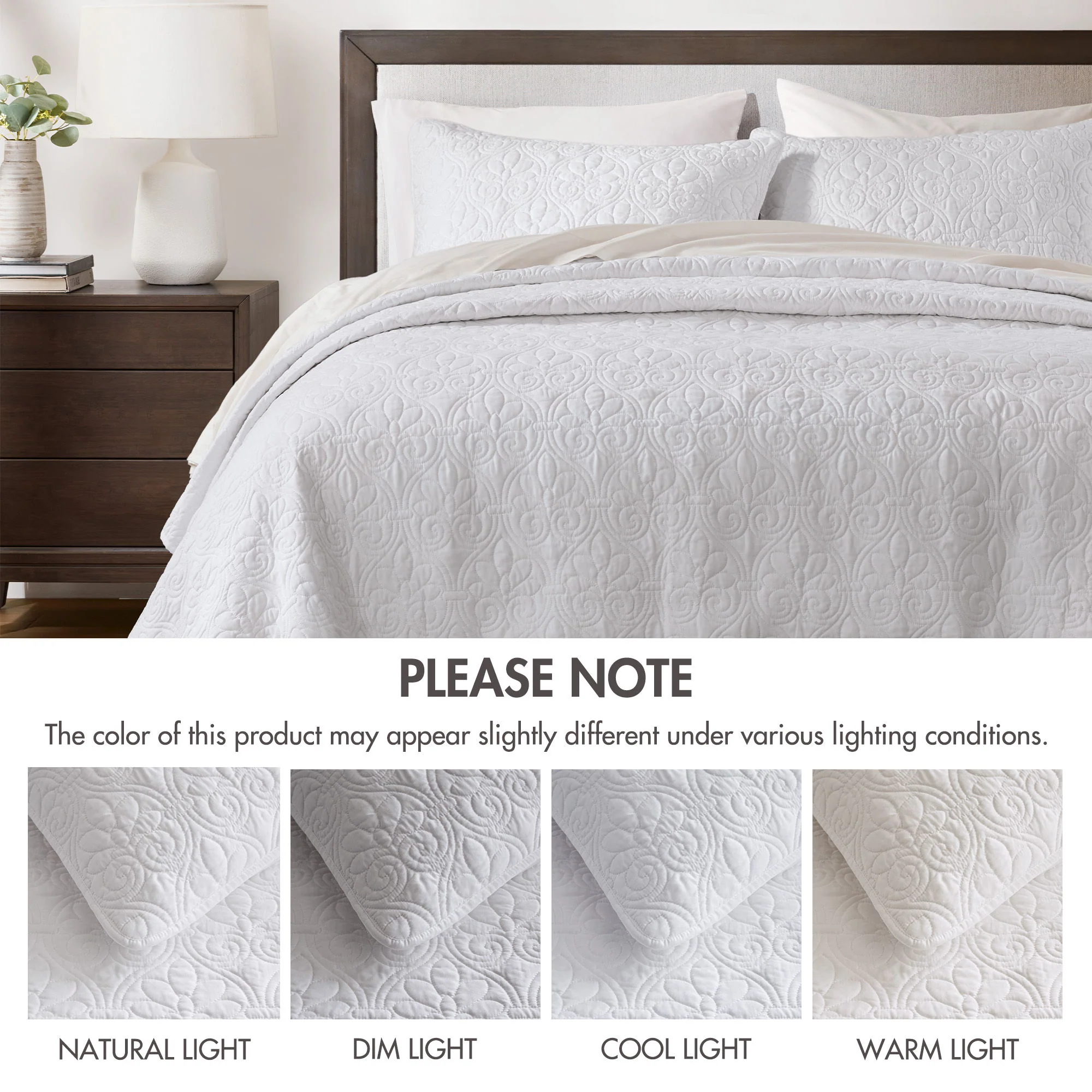 Quebec - Reversible Coverlet Set - White - Image 2