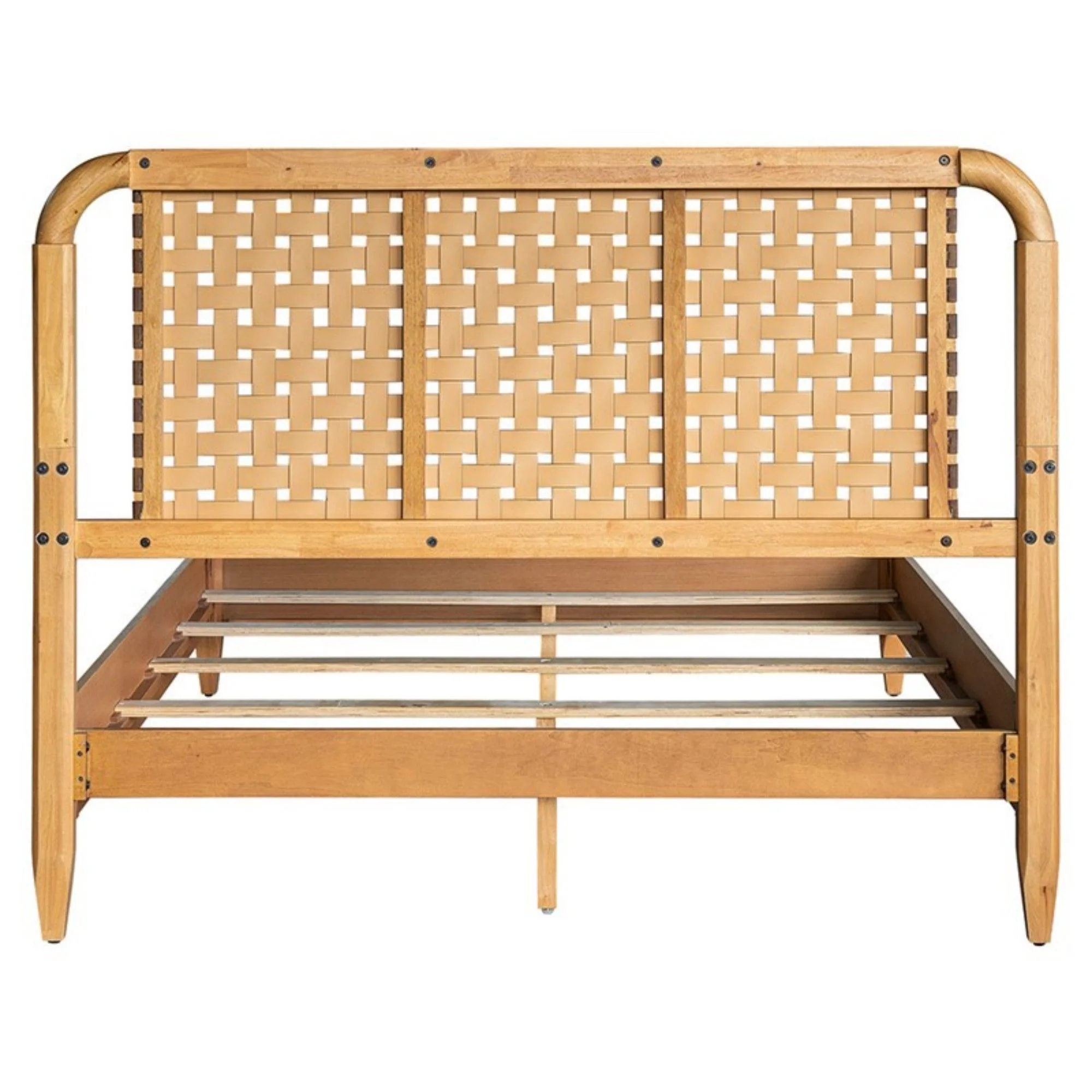 Queen Bed With Caramel Maple Wood - Natural - Image 2