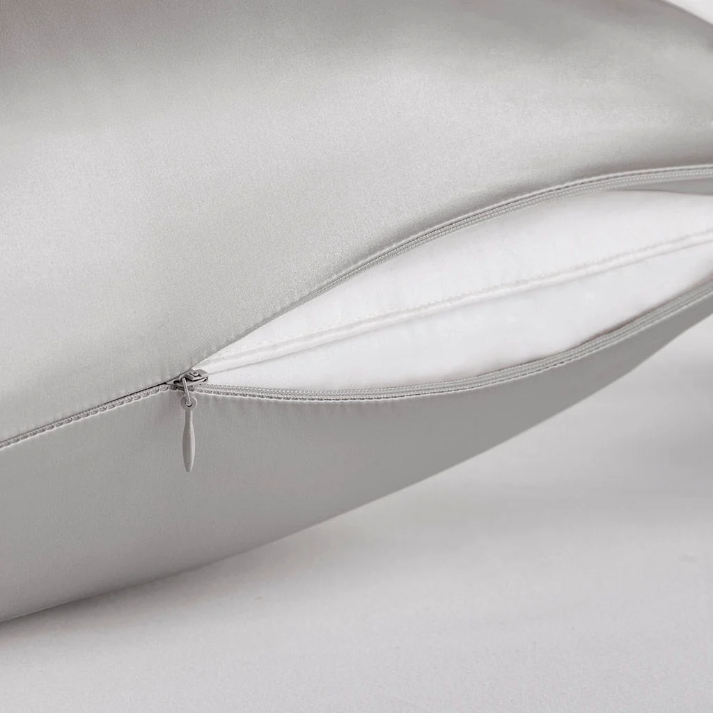 Silk - Queen Single Pillowcase - Gray - Image 3