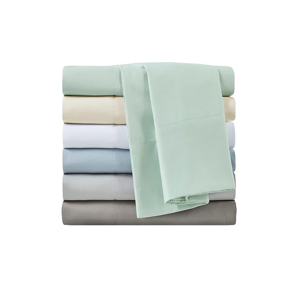 Queen Smart Cool Microfiber Sheet Set - Aqua - Image 4